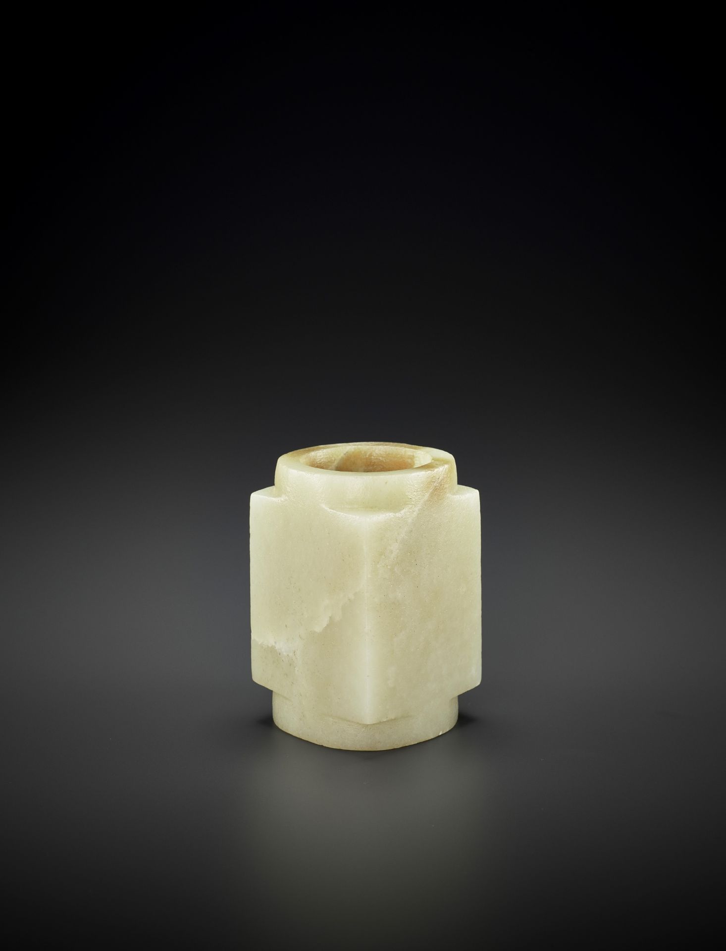 A SMALL WHITE JADE CONG, QIJIA - Image 8 of 13