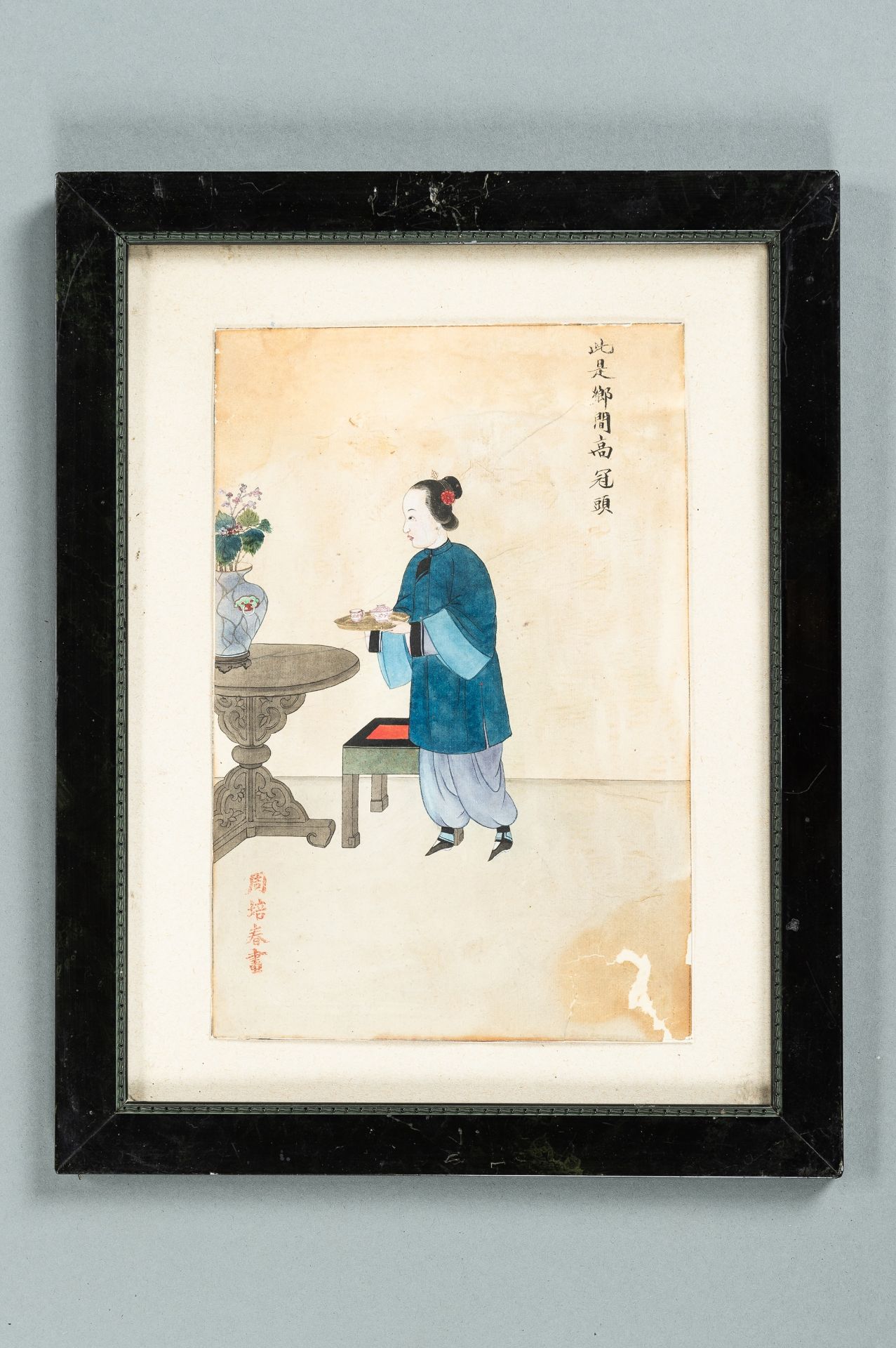 ZHOU PEI CHUN (active 1880-1910): A PAINTING OF A LADY, 1900s - Image 2 of 6