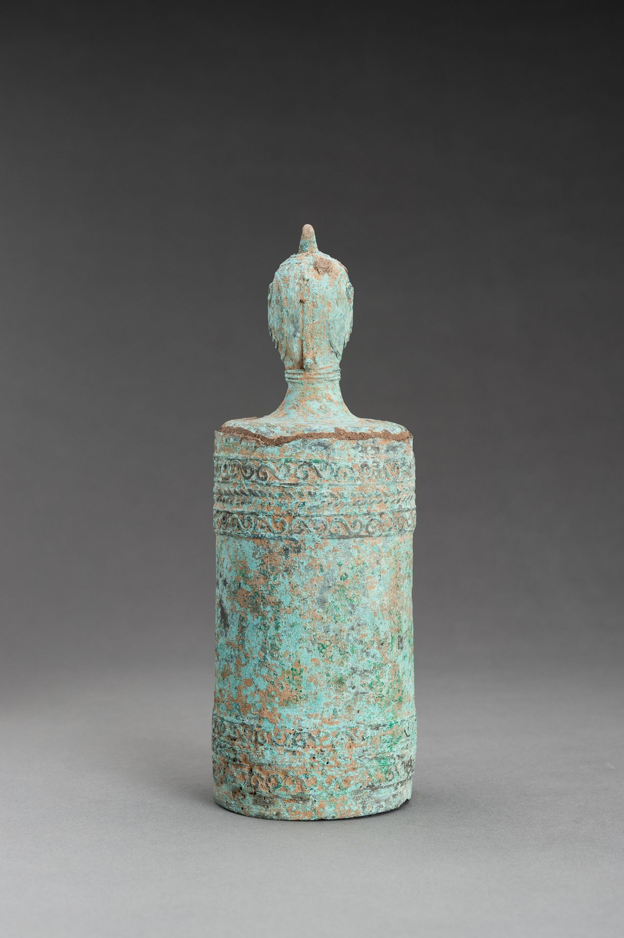 A LIDDED ANTHROPOMORPHIC BRONZE LIME CONTAINER - Image 8 of 14