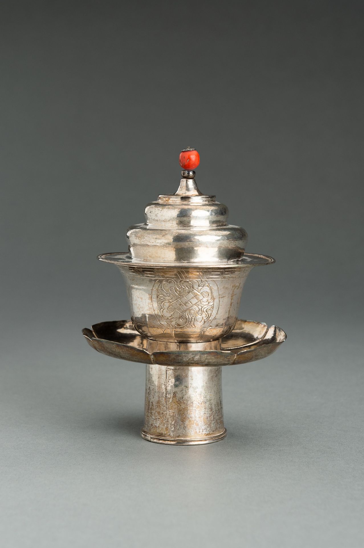 A SILVER BUTTER TEA SET, 19th CENTURY - Image 10 of 10