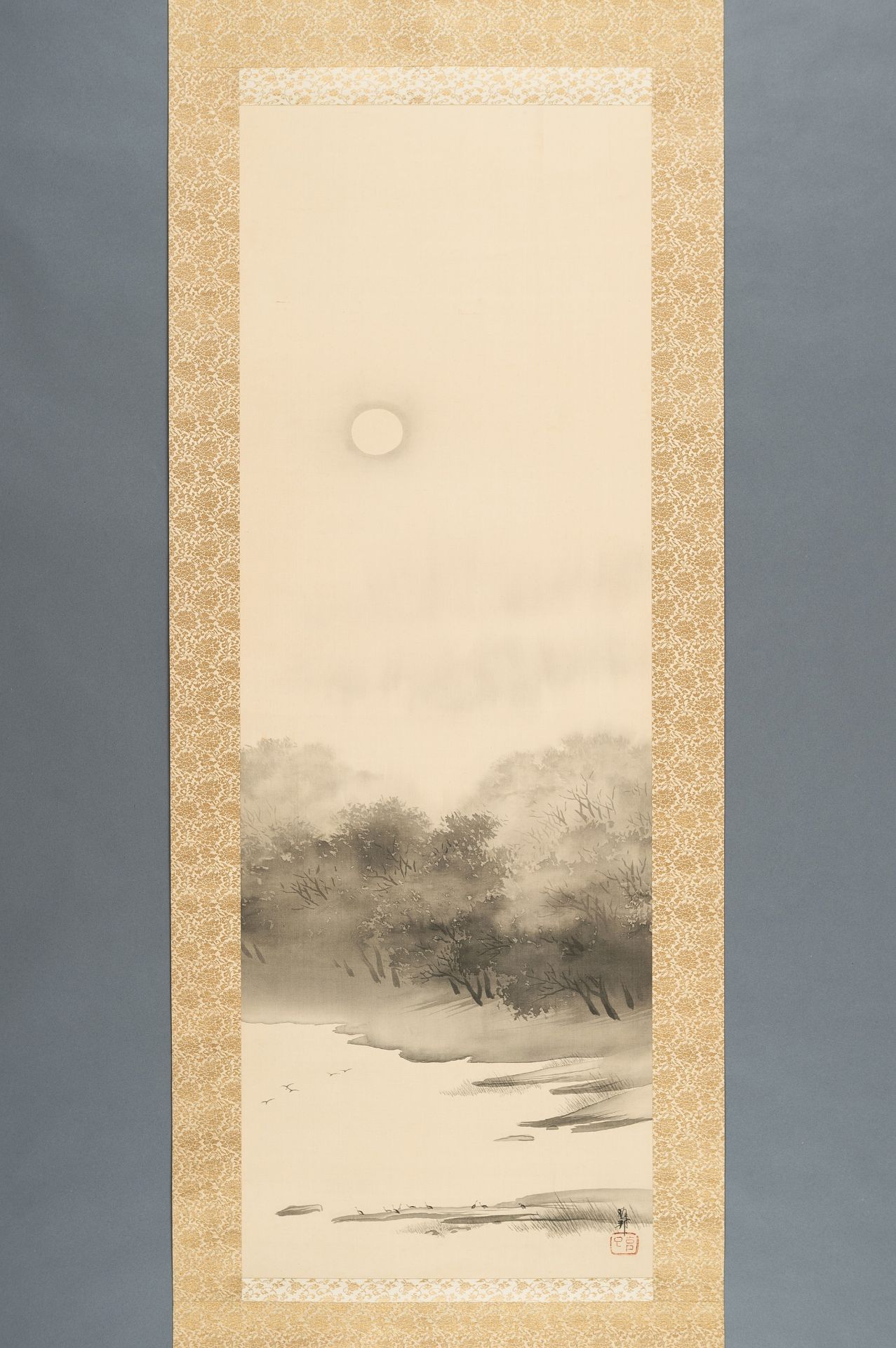 HASHIMOTO GAHO (1835-1908): A SCROLL PAINTING OF A LANDSCAPE - Image 3 of 15