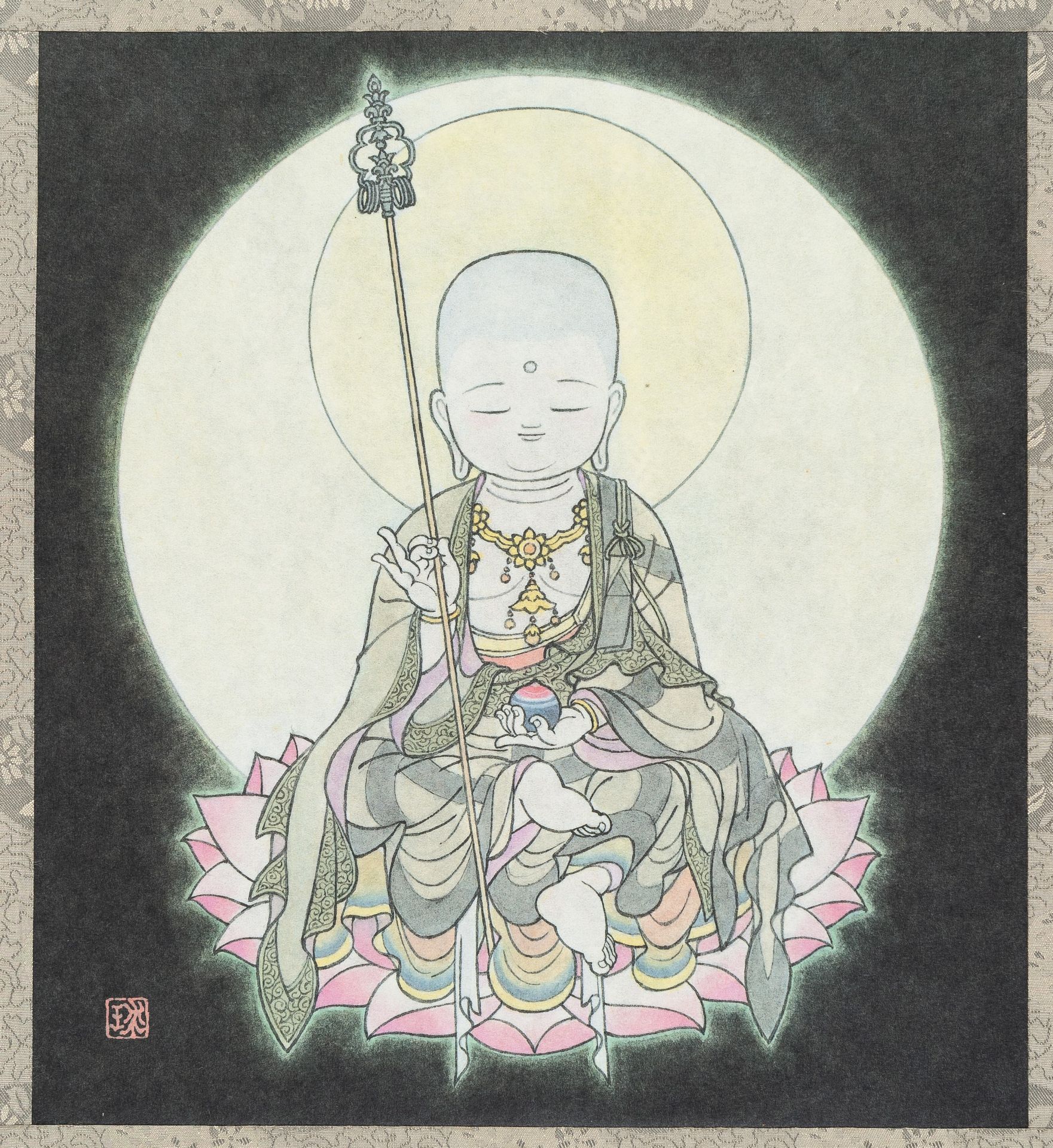 A HANGING SCROLL OF LITTLE BUDDHA