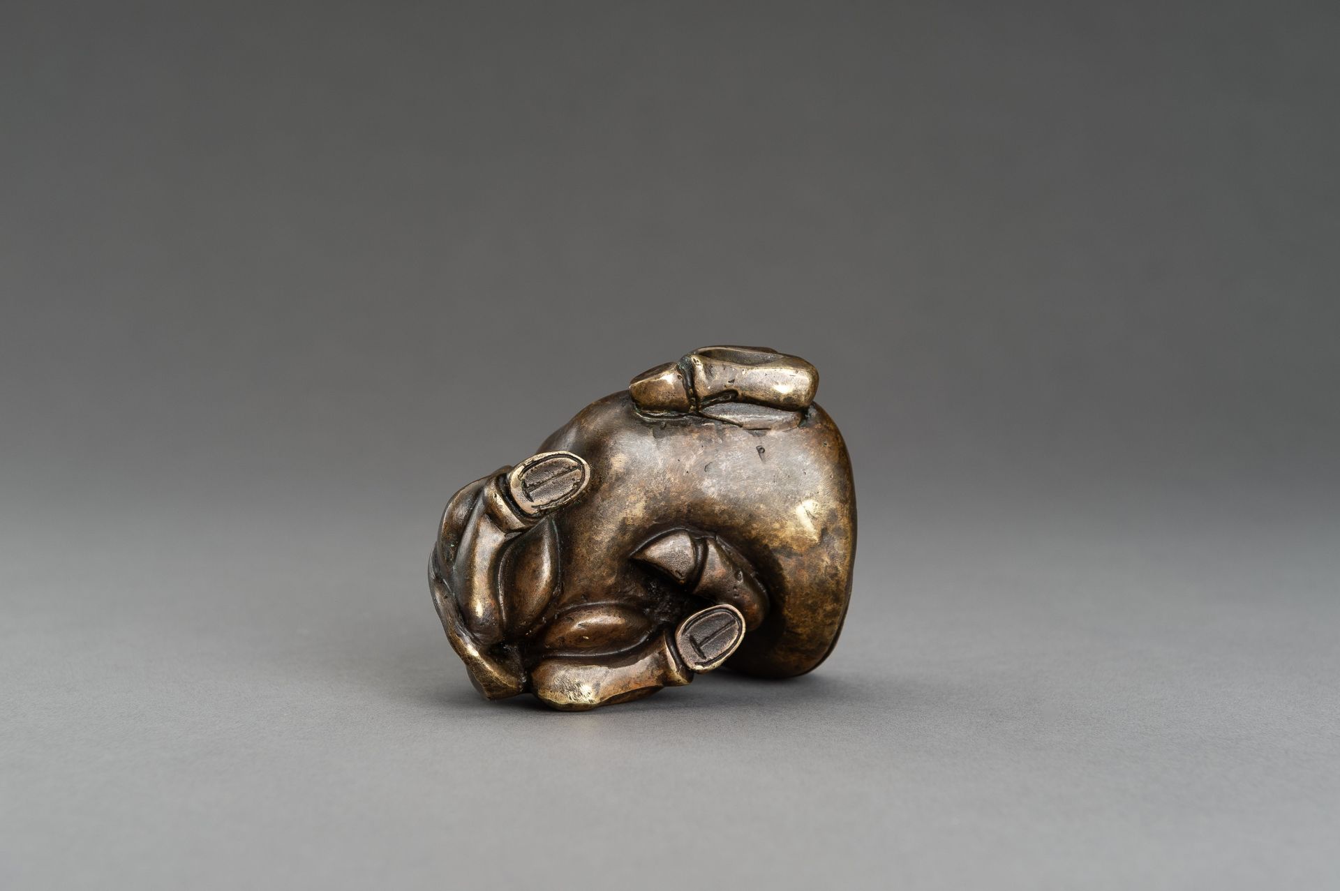 A BRONZE SCROLL WEIGHT OF A BACTRIAN CAMEL, QING - Image 11 of 12