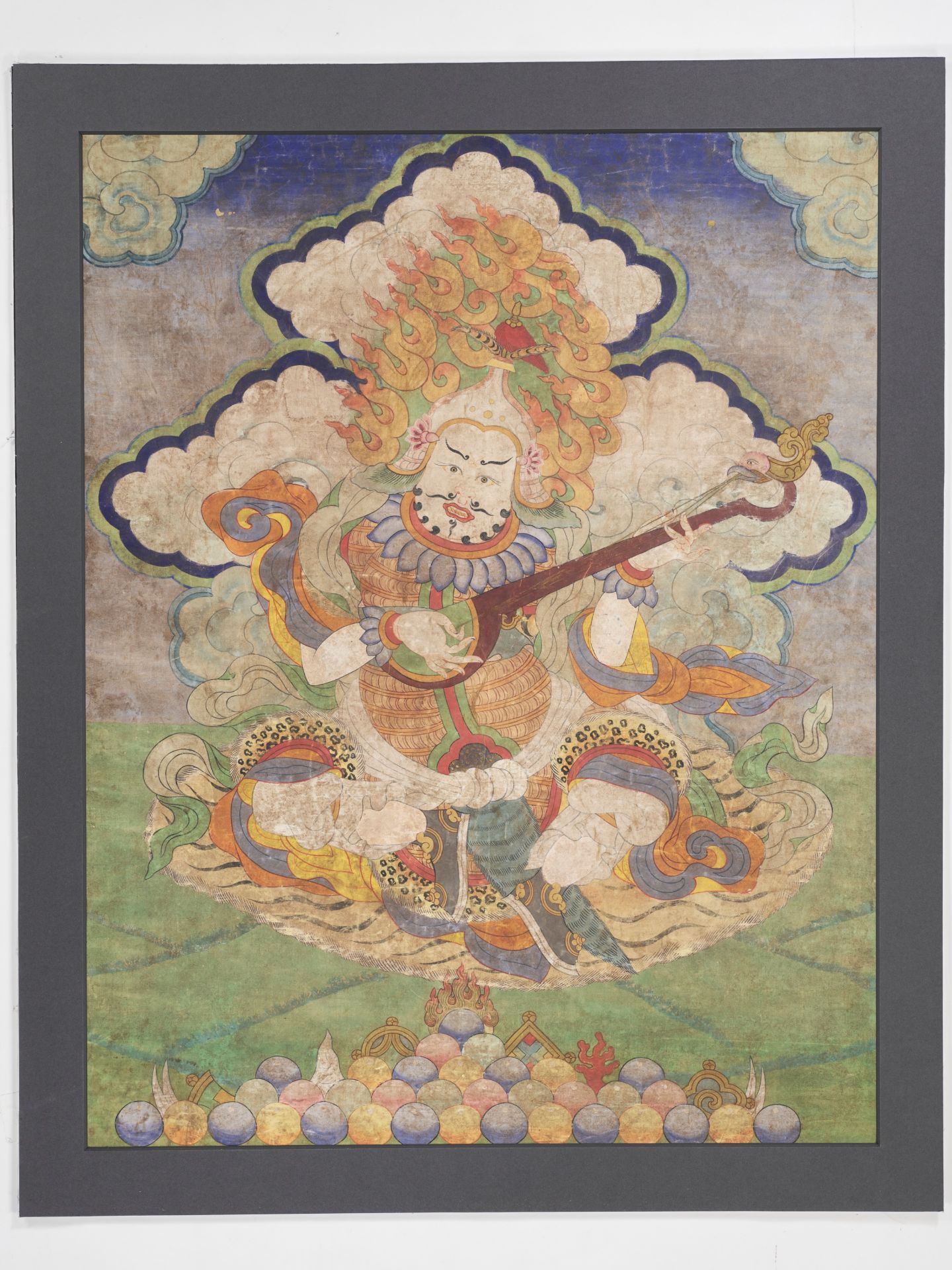 A THANGKA OF DHRITARASHTRA, QING DYNASTY - Image 6 of 8