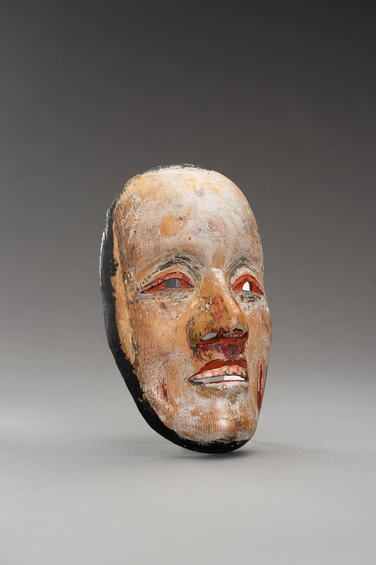 A WOOD NOH MASK OF A LADY, KO-OMOTE, MEIJI - Image 2 of 7