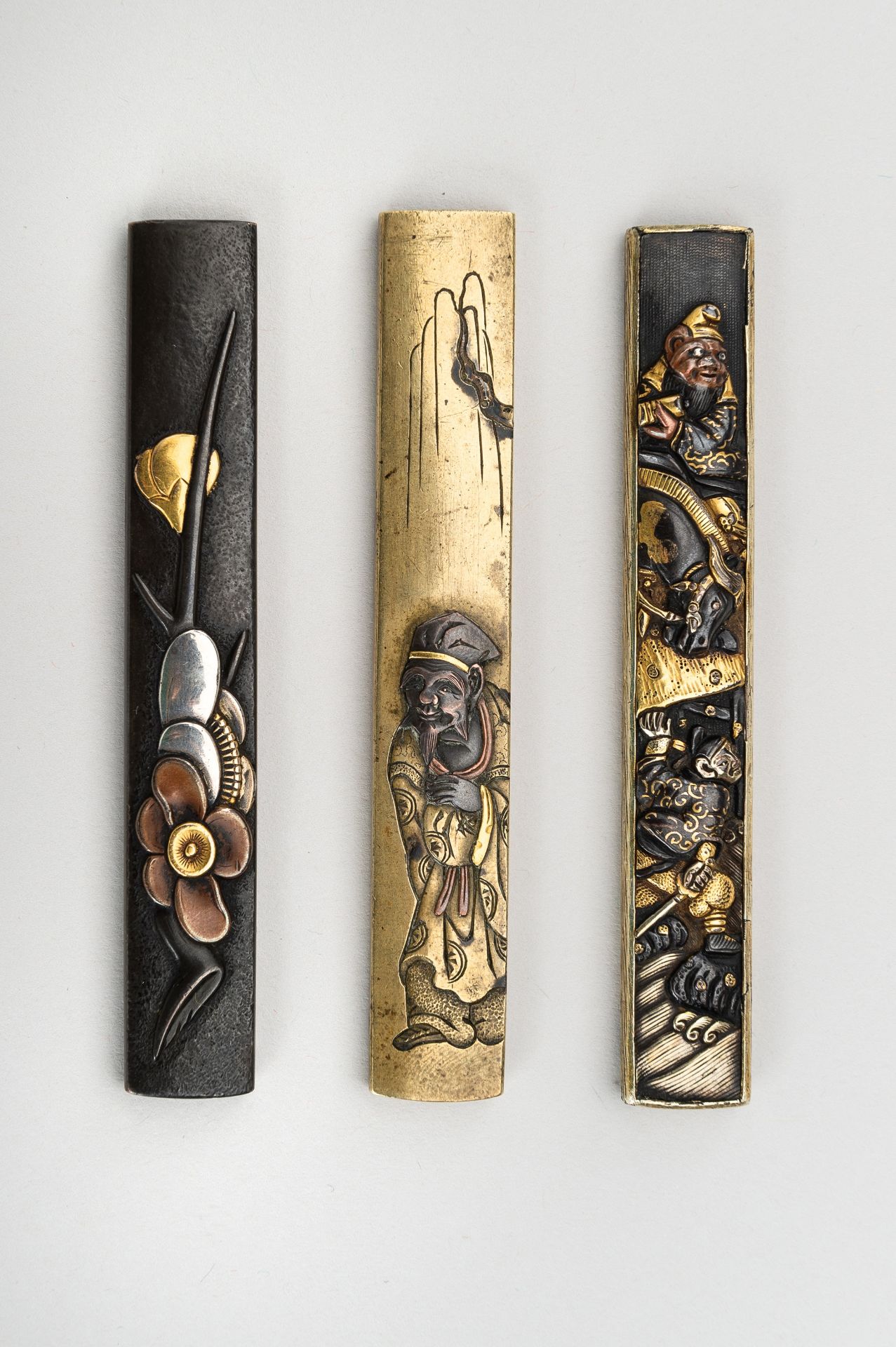 A GROUP OF THREE KOZUKA, 19th CENTURY