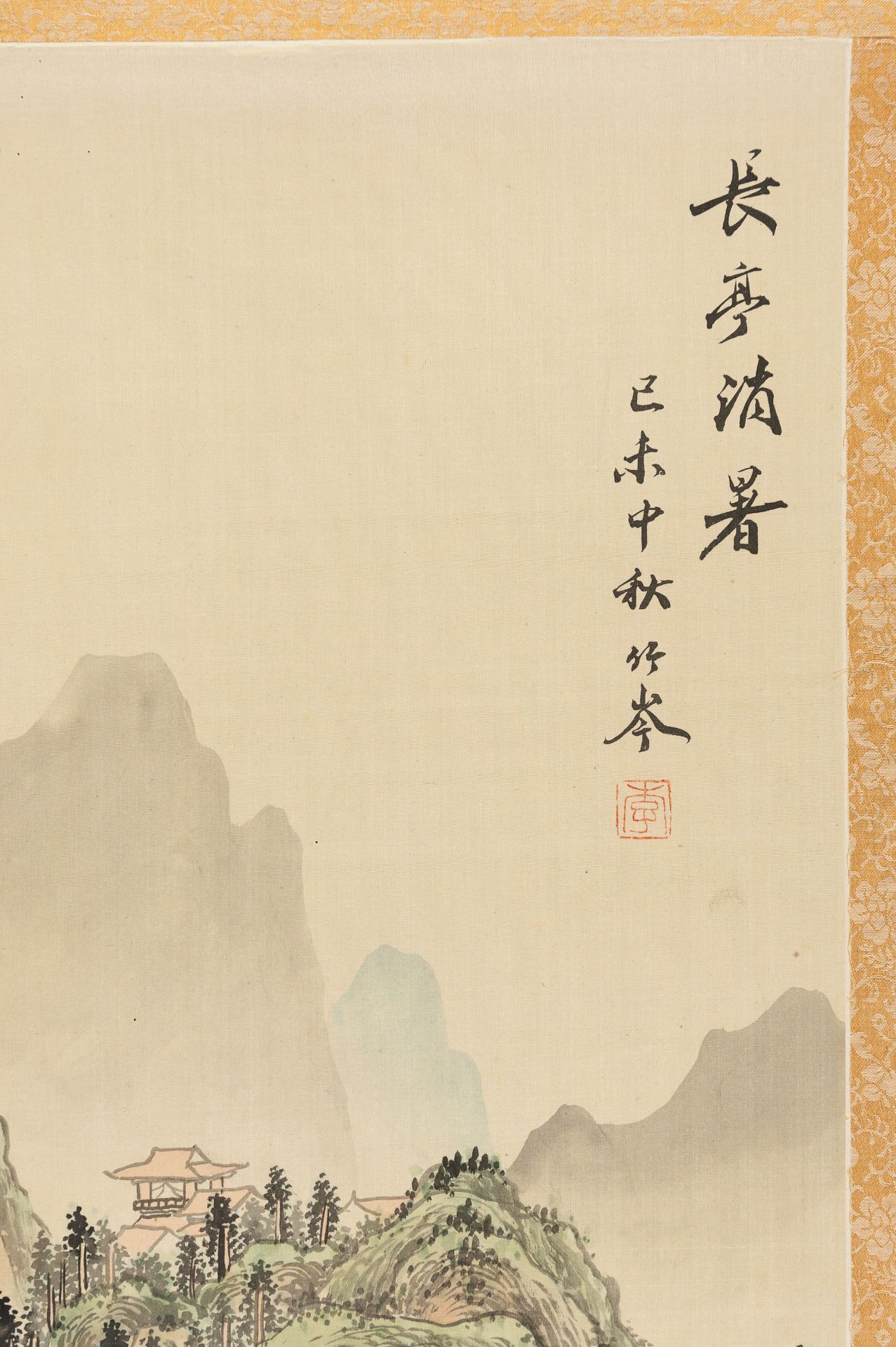 A HANGING SCROLL PAINTING OF A RIVER LANDSCAPE, AFTER WEN ZHENGMING - Bild 6 aus 8