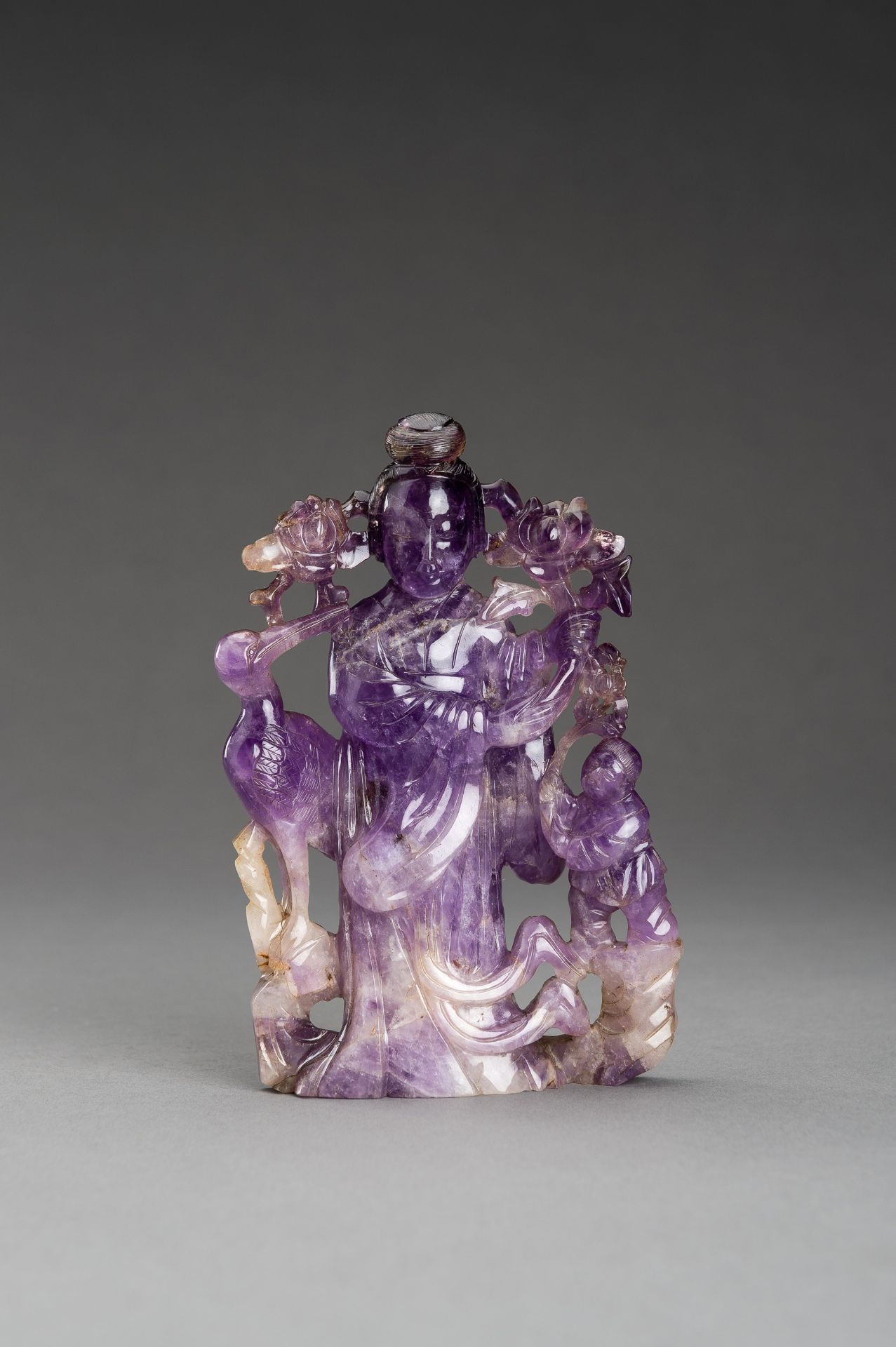 AN AMETHYST GROUP OF MAGU, 1900s - Image 4 of 11