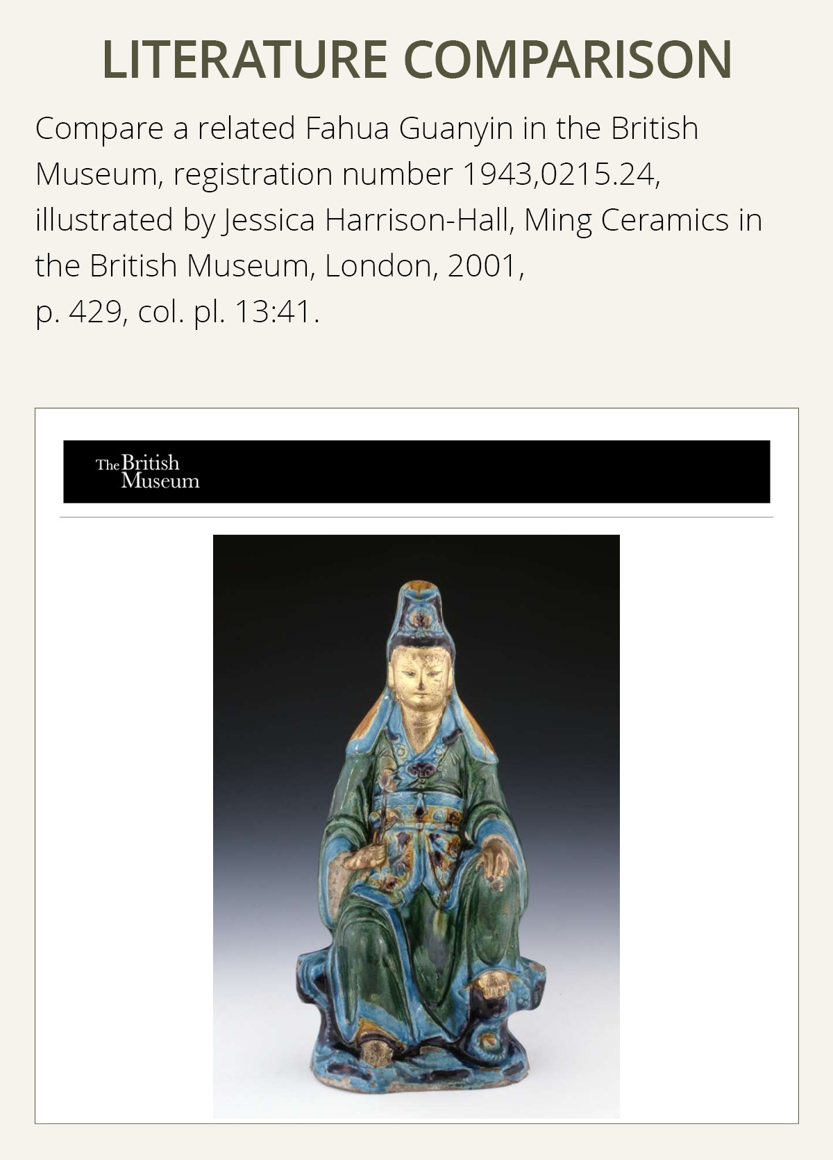 A FAHUA GLAZED FIGURE OF GUANYIN, LATE MING DYNASTY - Image 5 of 12