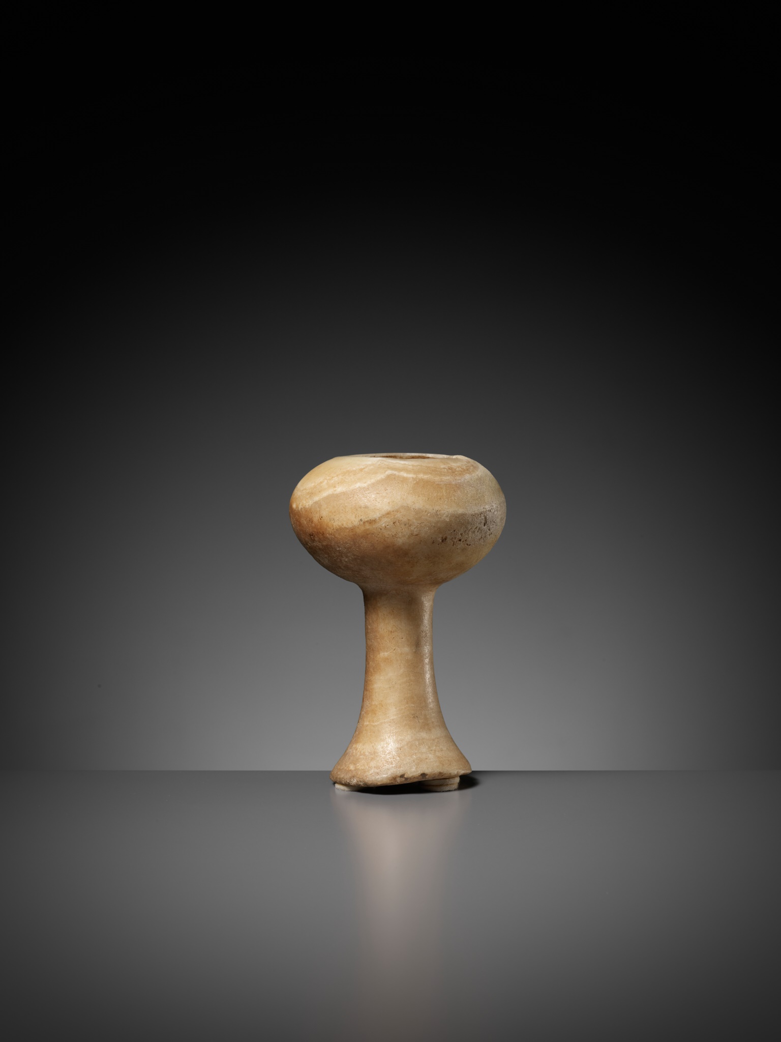 A BANDED CALCITE BACTRIAN CHALICE, LATE 3RD TO EARLY 2ND MILLENIUM BC - Image 2 of 13