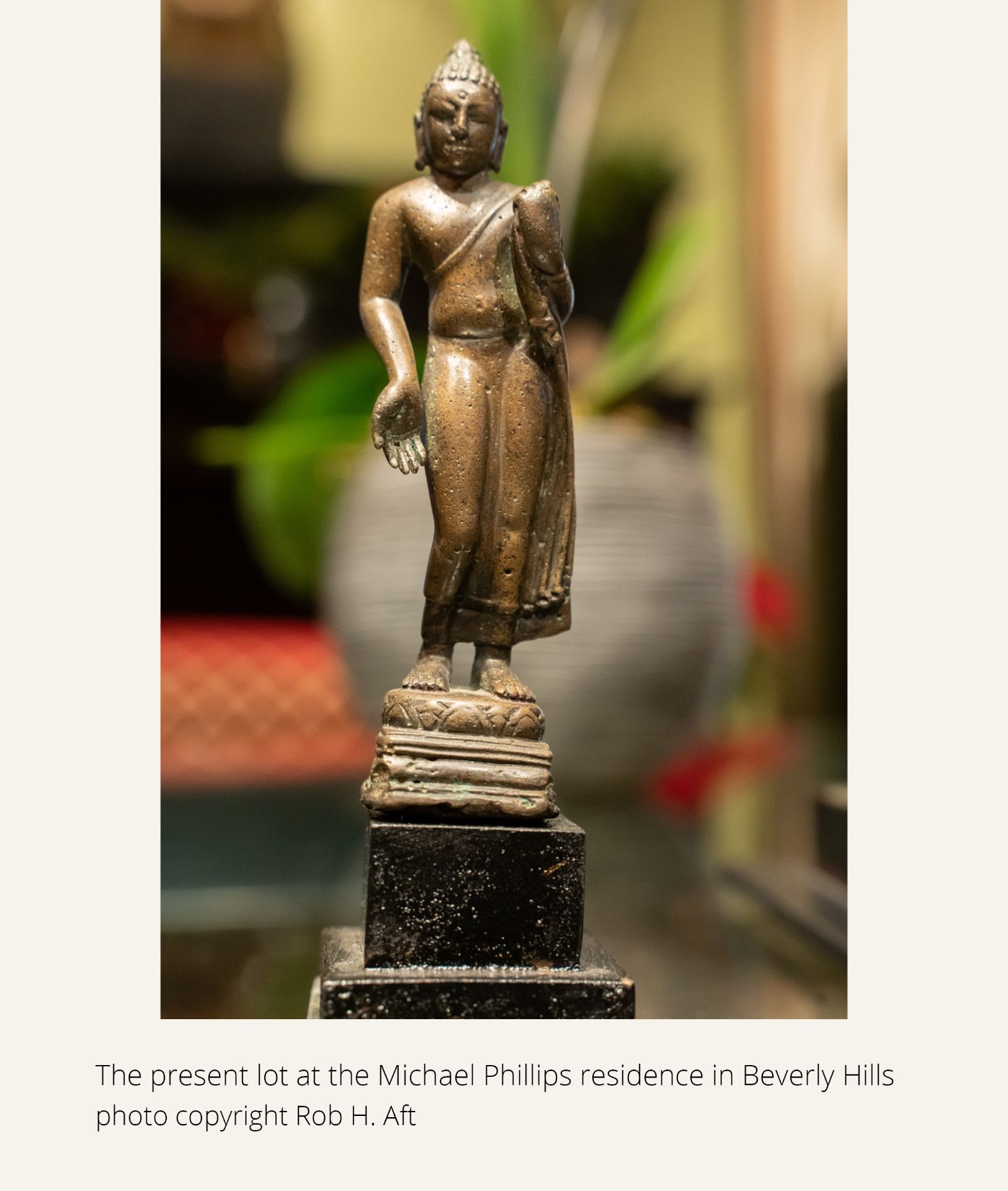A BRONZE FIGURE OF A STANDING BUDDHA, POST-GUPTA PERIOD, INDIA, C. 7TH CENTURY - Image 8 of 15