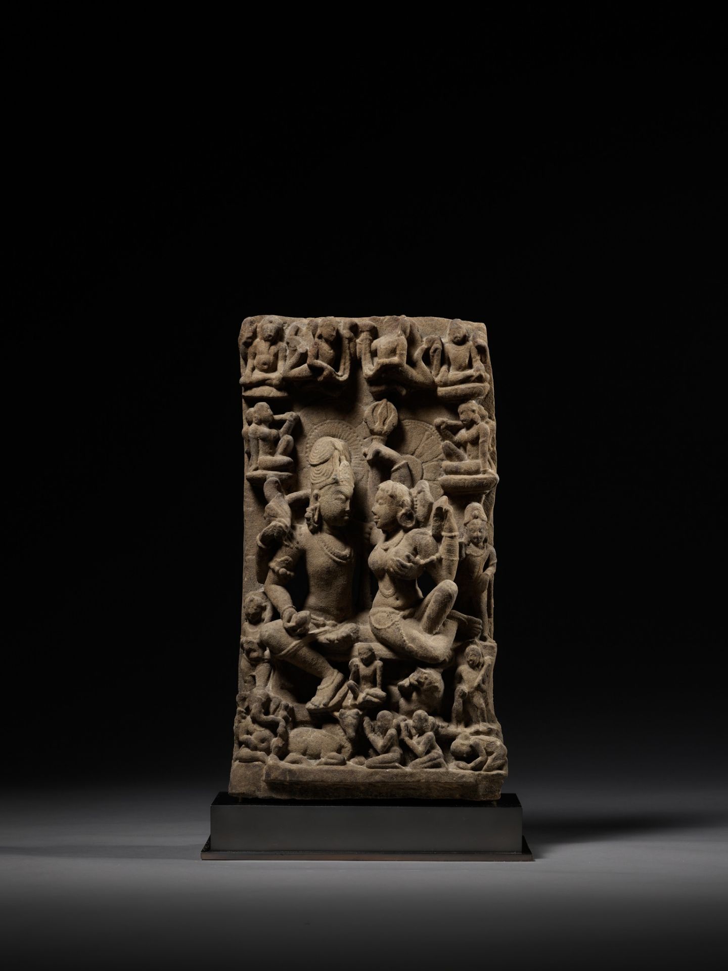A SANDSTONE STELE OF UMA MAHESHVARA, CENTRAL INDIA, 11TH-12TH CENTURY - Image 2 of 13
