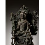 A BRONZE FIGURE OF BUDDHA SHAKYAMUNI, SWAT VALLEY, 8TH-9TH CENTURY