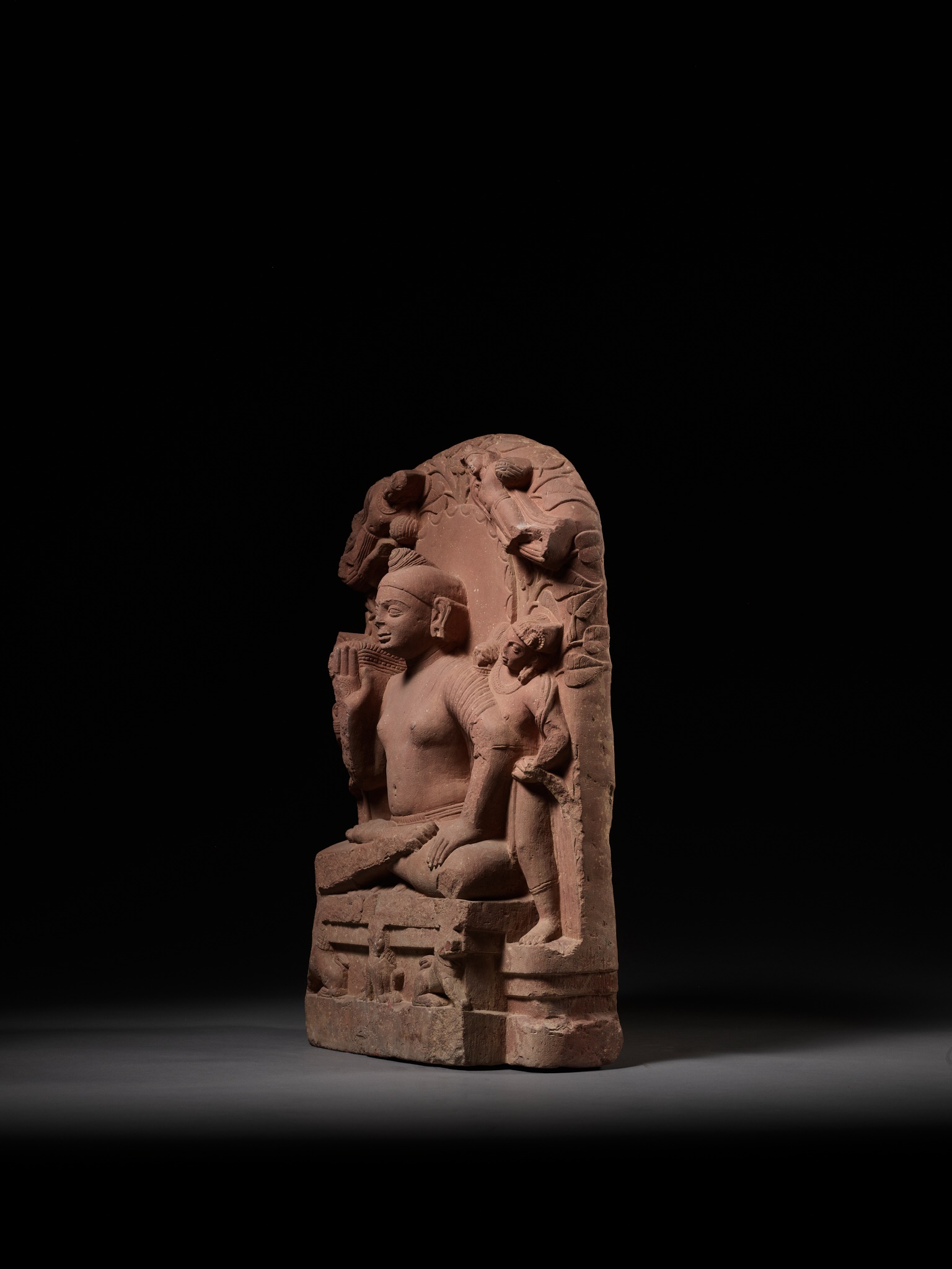 A PINK SANDSTONE STELE DEPICTING BUDDHA, MATHURA, 2ND-3RD CENTURY - Image 11 of 15