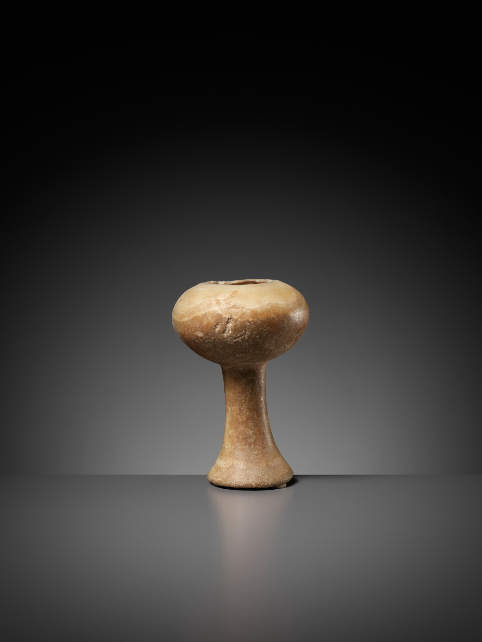 A BANDED CALCITE BACTRIAN CHALICE, LATE 3RD TO EARLY 2ND MILLENIUM BC - Image 6 of 13