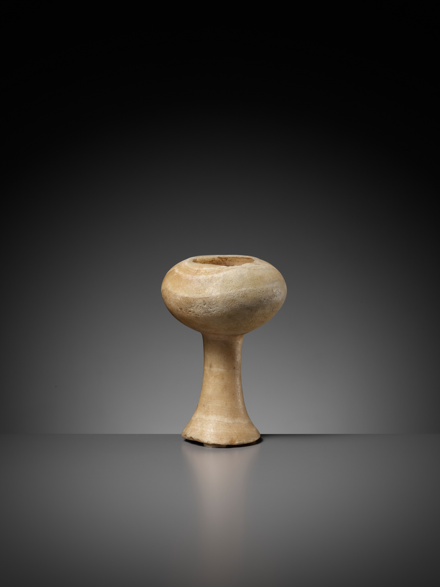 A BANDED CALCITE BACTRIAN CHALICE, LATE 3RD TO EARLY 2ND MILLENIUM BC - Image 10 of 13