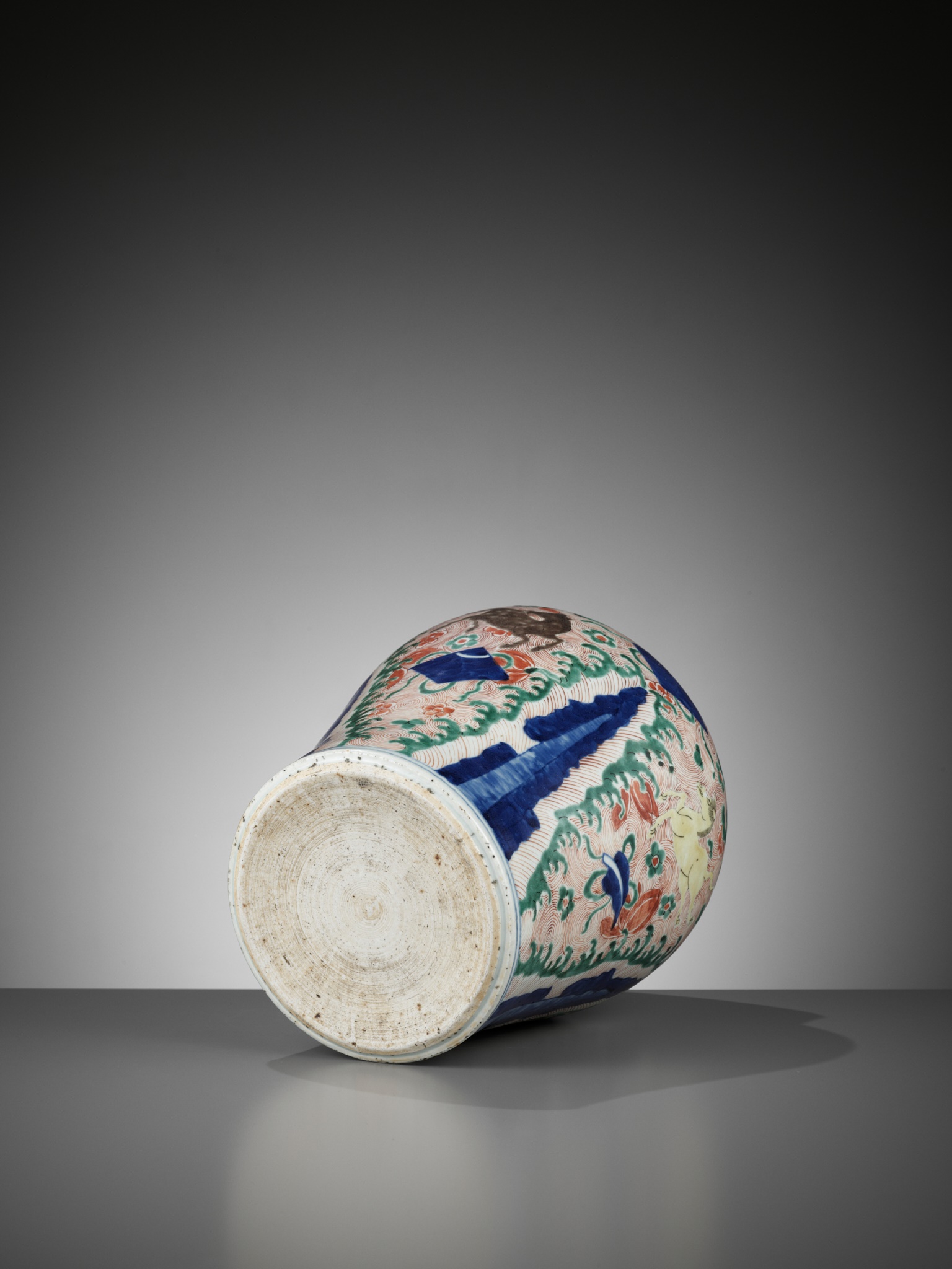 A WUCAI 'GALLOPING HORSES' JAR AND COVER, SHUNZHI PERIOD - Image 13 of 13