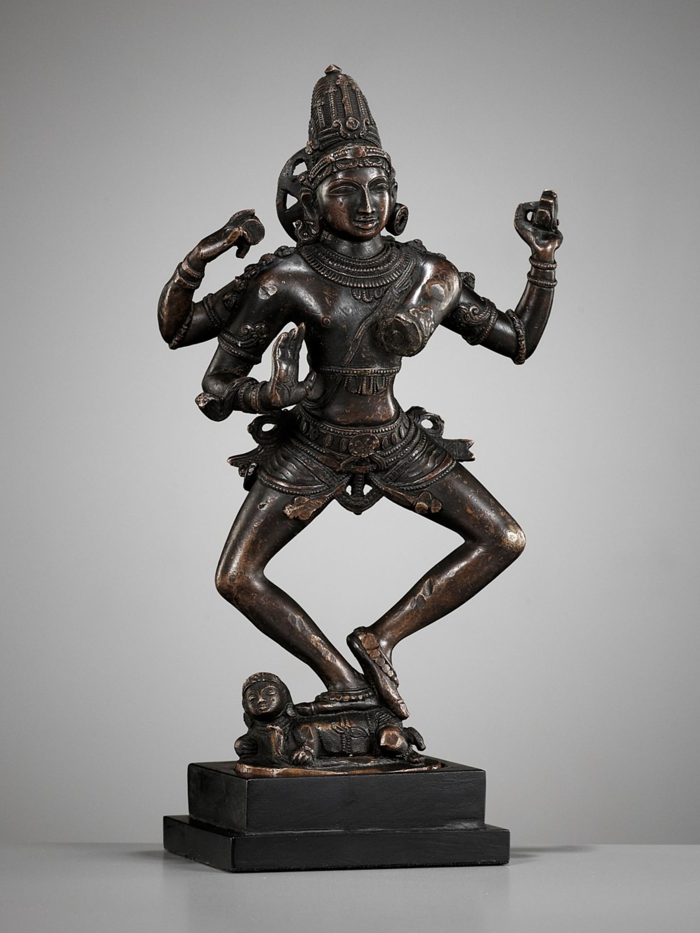A BRONZE FIGURE OF SHIVA NATARAJA, VIJAYANAGARA EMPIRE, SOUTH INDIA, 1336-1646