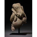 A WHITE MARBLE FIGURE OF GANESHA, HINDU SHAHI, AFGHANISTAN, 822-1026