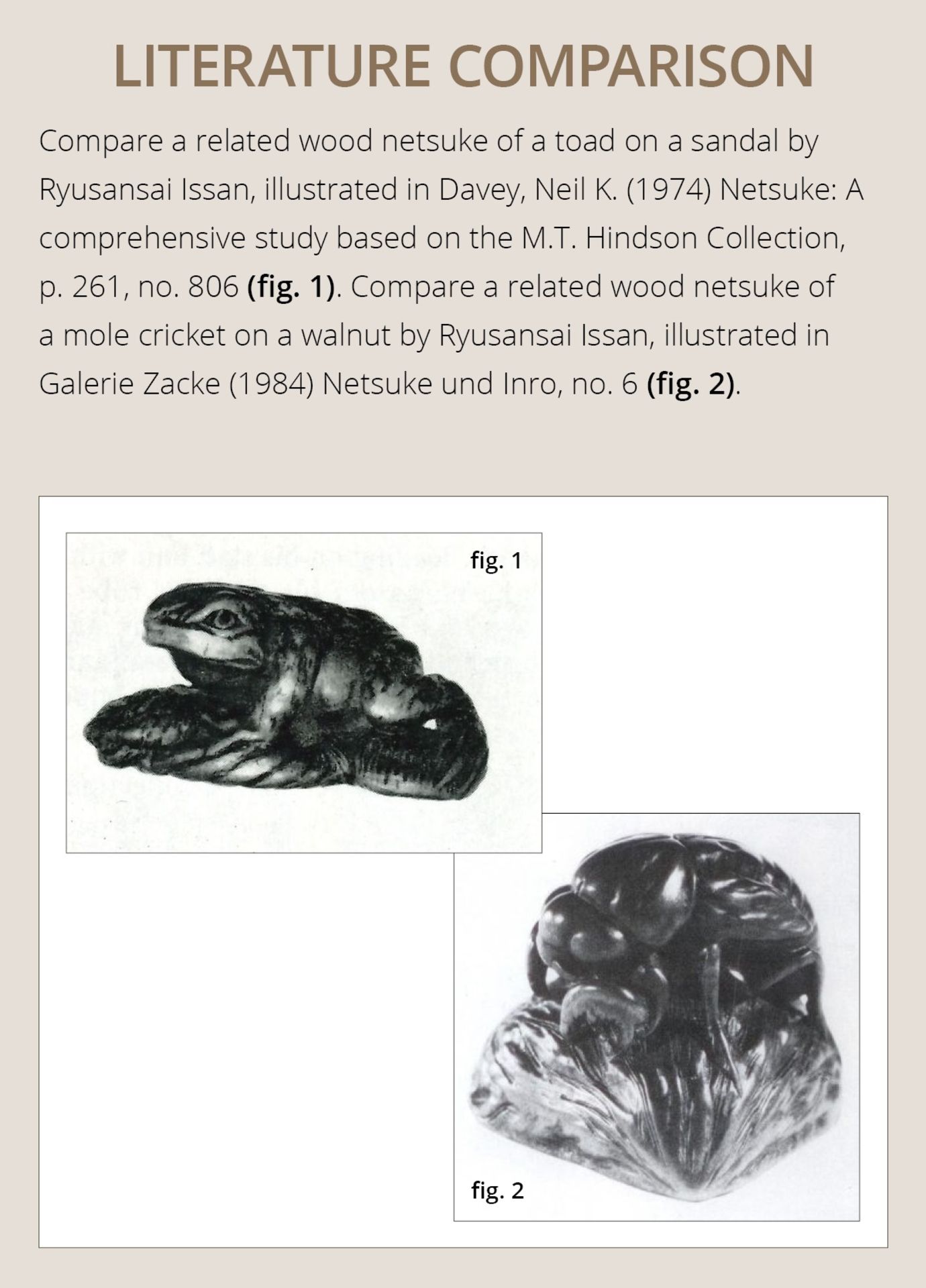 ISSAN: A WOOD NETSUKE OF TWO TOADS ON A WALNUT - Bild 4 aus 11