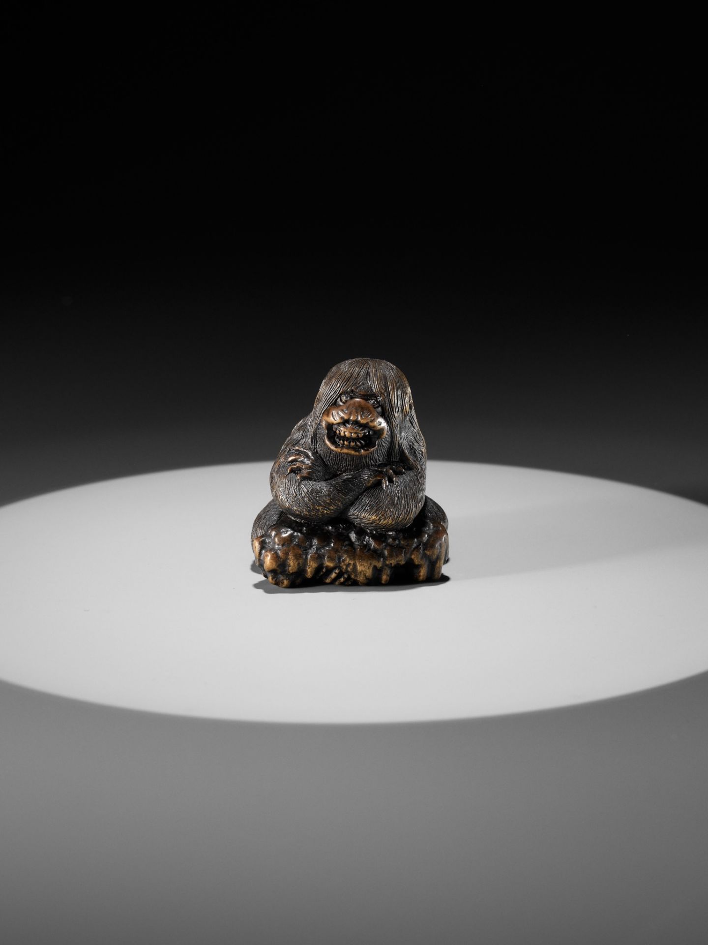 HOSHUNSAI MASAYUKI: A MASTERFUL WOOD NETSUKE OF A STRANGE KAPPA - Bild 20 aus 22