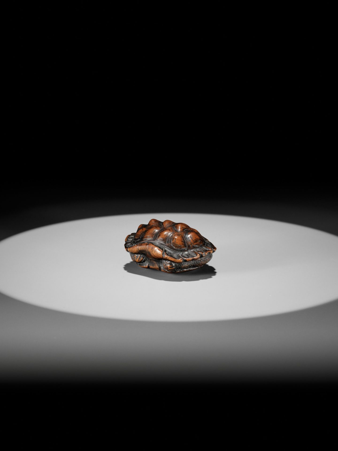 TOYOMASA: A SUPERB WOOD NETSUKE OF A TORTOISE - Bild 15 aus 18