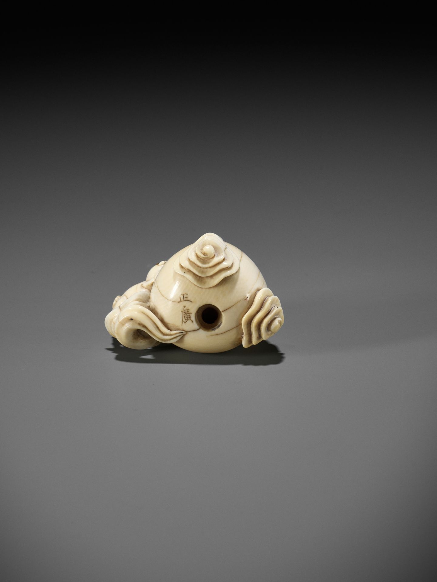 MASAHIRO: AN OSAKA SCHOOL IVORY NETSUKE OF THE LUNAR HARE - Image 11 of 13