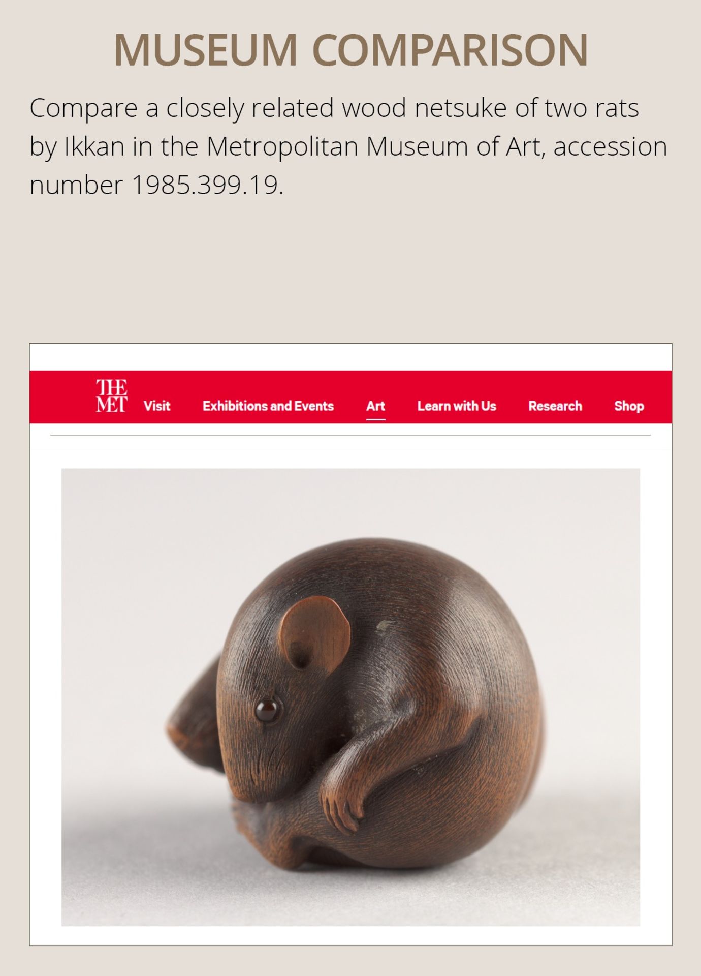 IKKAN: A SUPERB WOOD NETSUKE OF TWO RATS - Image 7 of 16