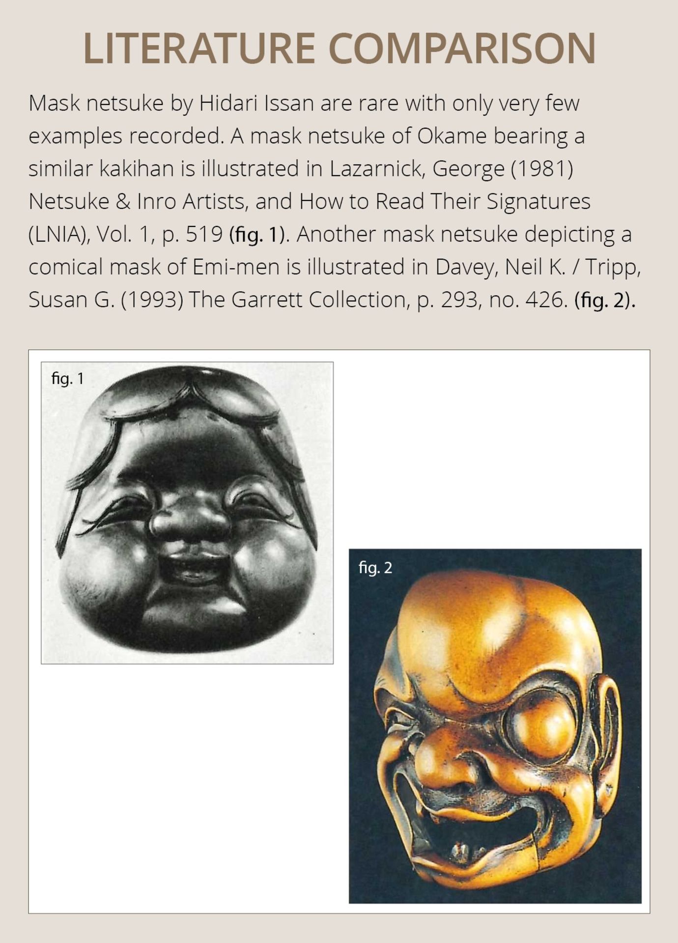 HIDARI ISSAN: A RARE WOOD MASK NETSUKE OF SOJOBO, THE TENGU KING OF MOUNT KURAMA - Image 4 of 10