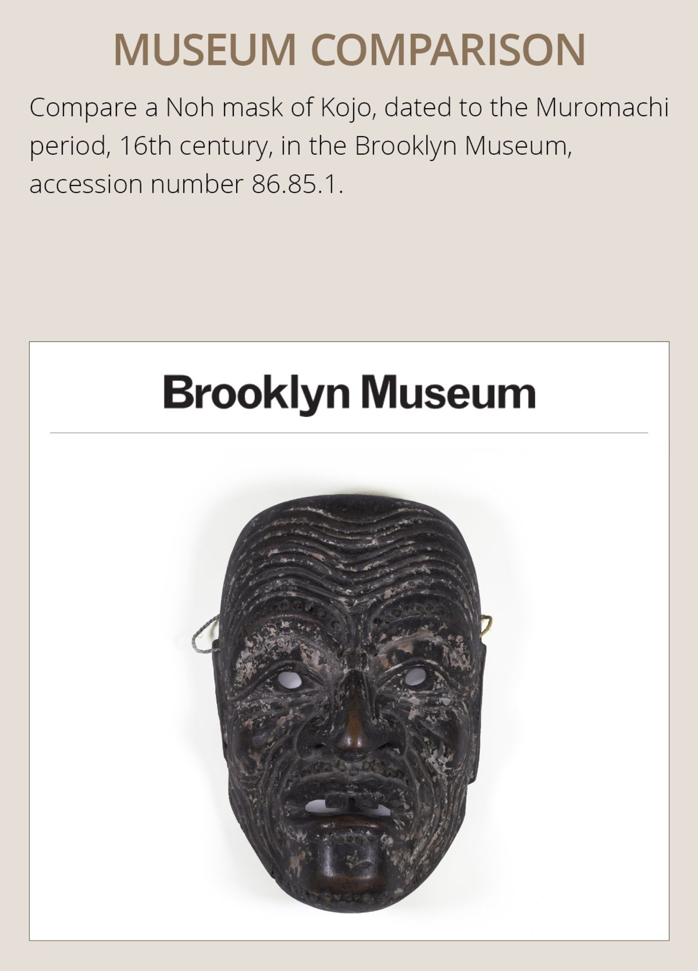 A LACQUERED WOOD MASK NETSUKE OF KOJO - Image 4 of 10