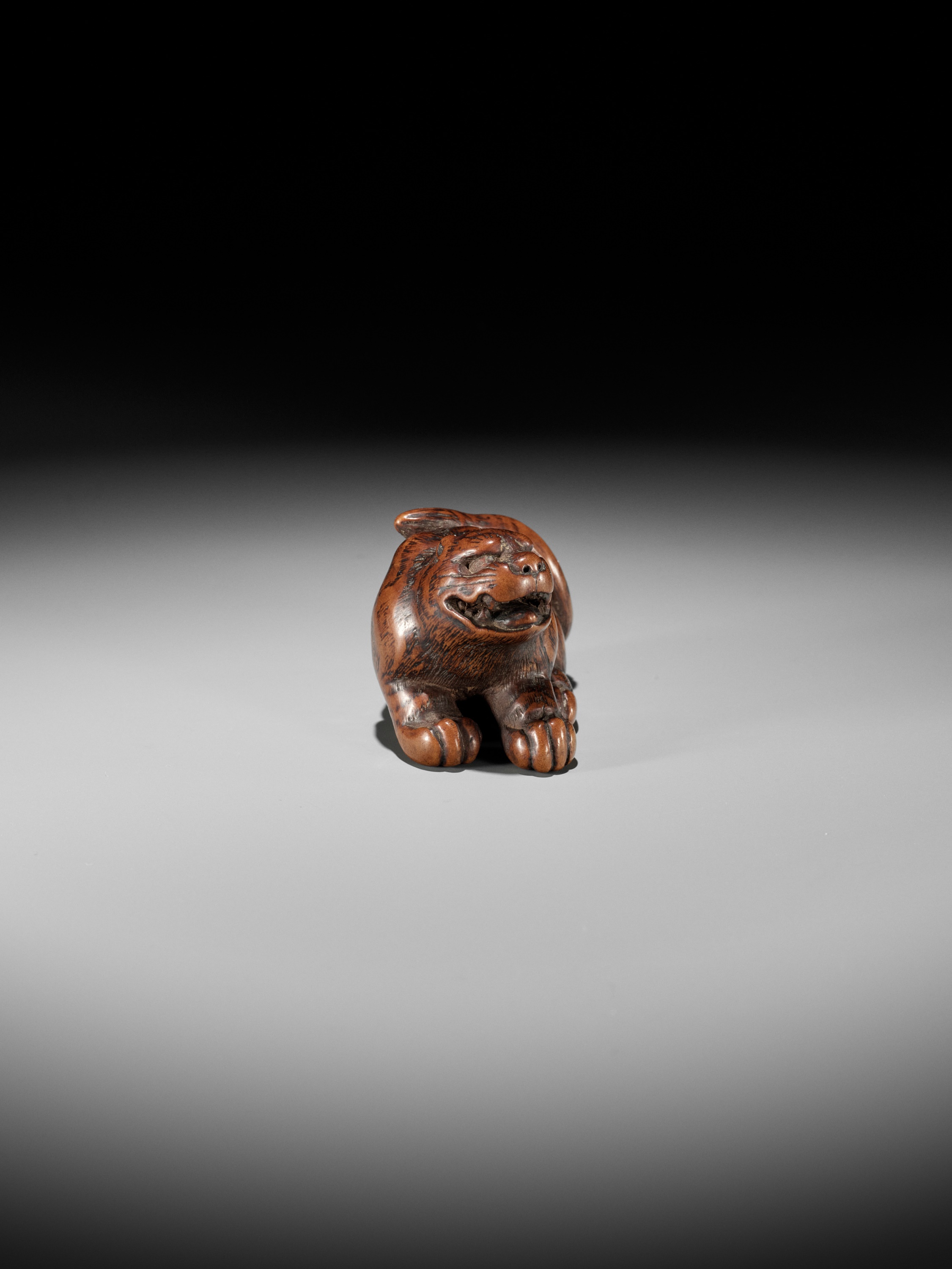 KOKEI: A WOOD NETSUKE OF A TIGER - Image 10 of 15