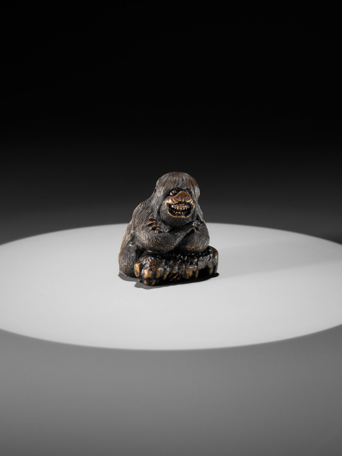 HOSHUNSAI MASAYUKI: A MASTERFUL WOOD NETSUKE OF A STRANGE KAPPA - Bild 21 aus 22