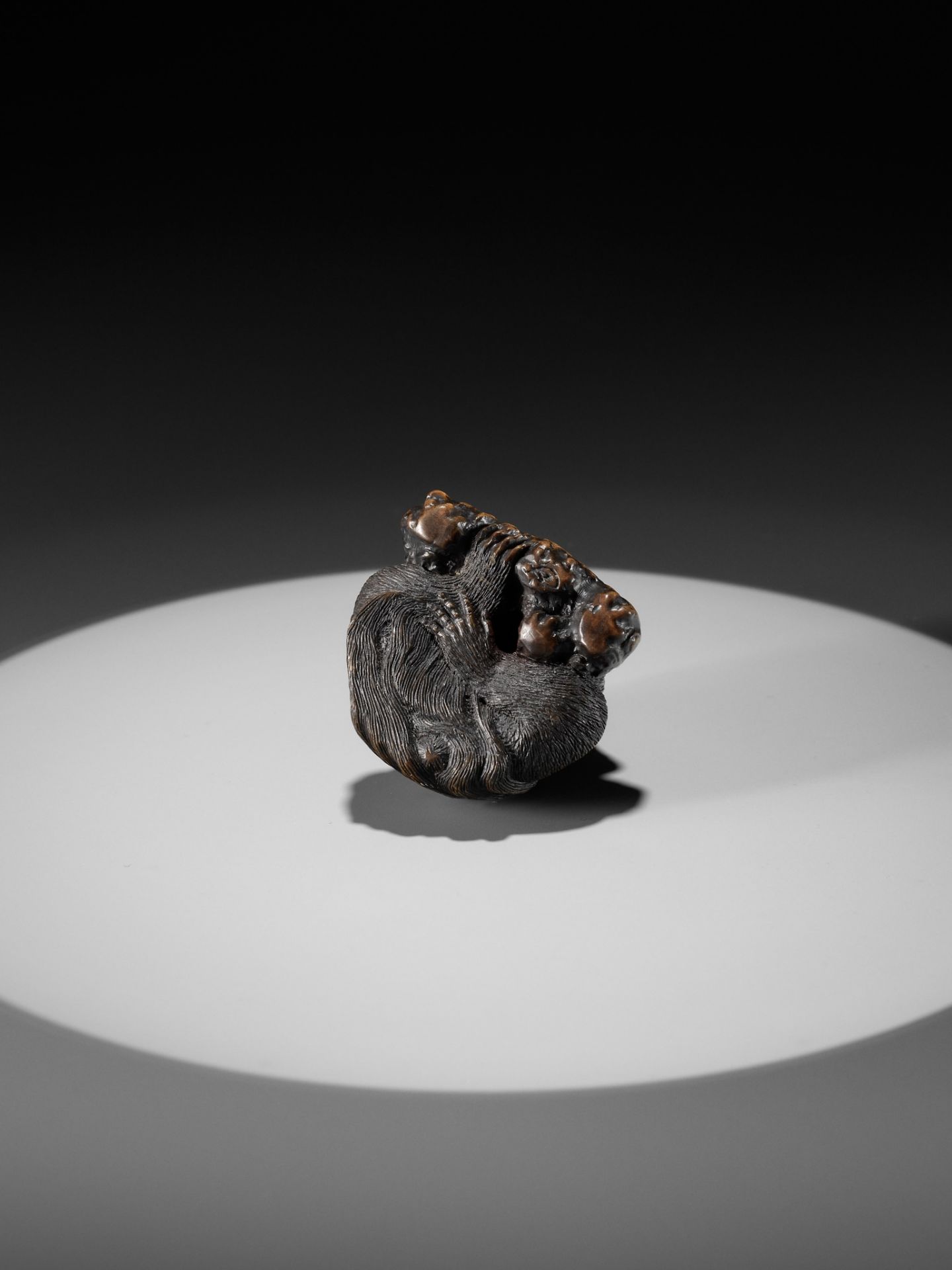 HOSHUNSAI MASAYUKI: A MASTERFUL WOOD NETSUKE OF A STRANGE KAPPA - Bild 7 aus 22