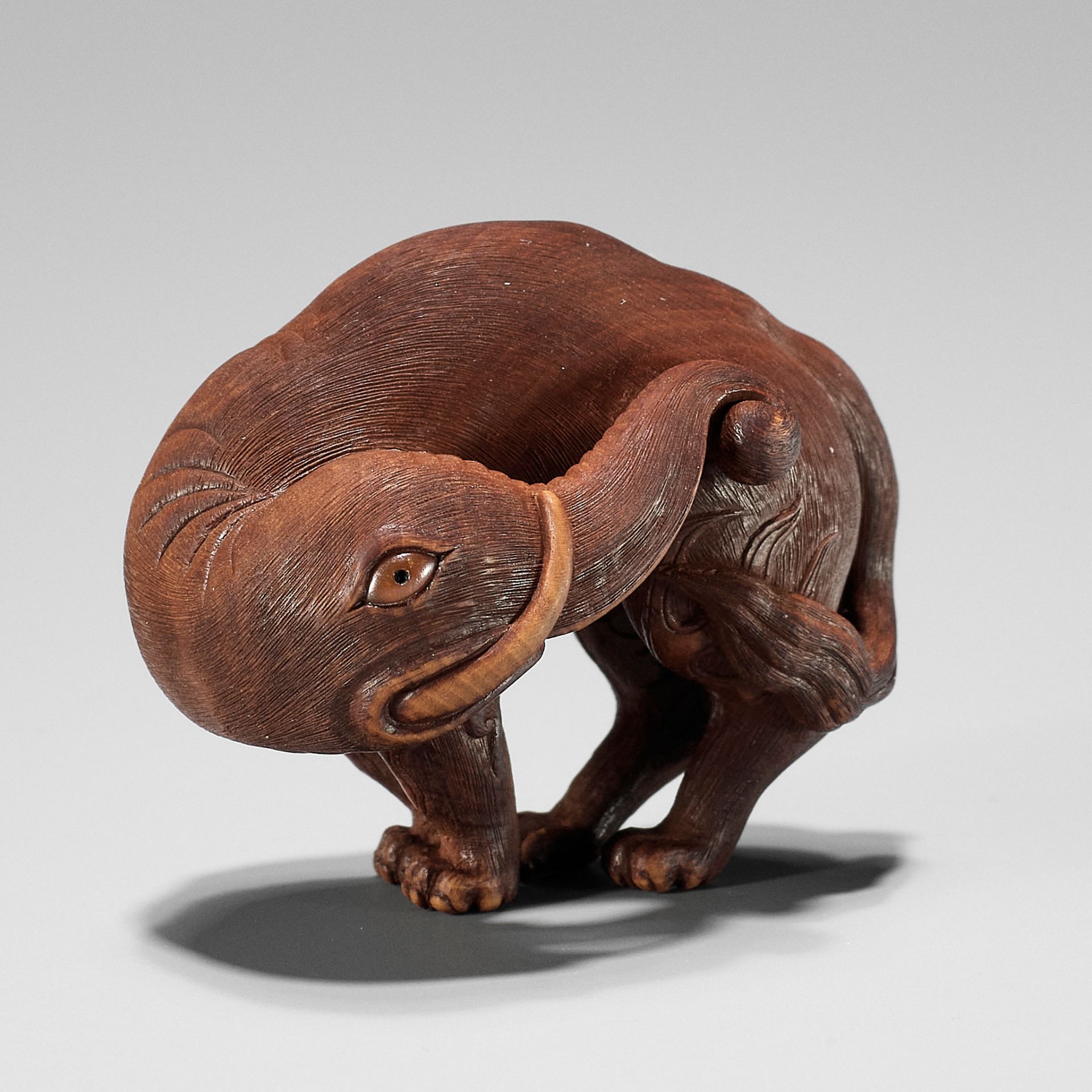 VADYM PYVOVAR: A WOOD NETSUKE OF A BAKU AFTER MASATOSHI