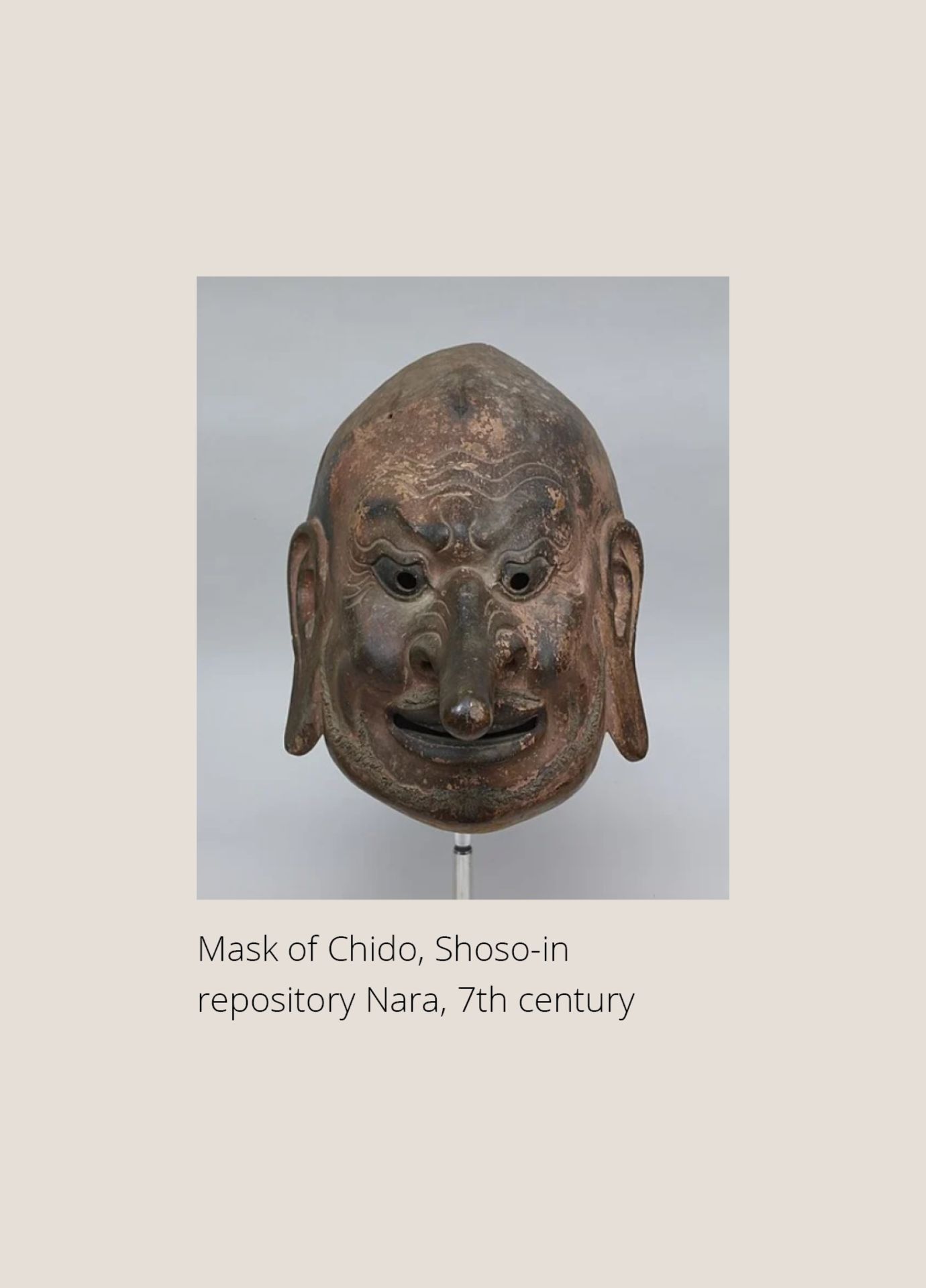 A LACQUERED WOOD GIGAKU MASK NETSUKE OF CHIDO - Image 5 of 12