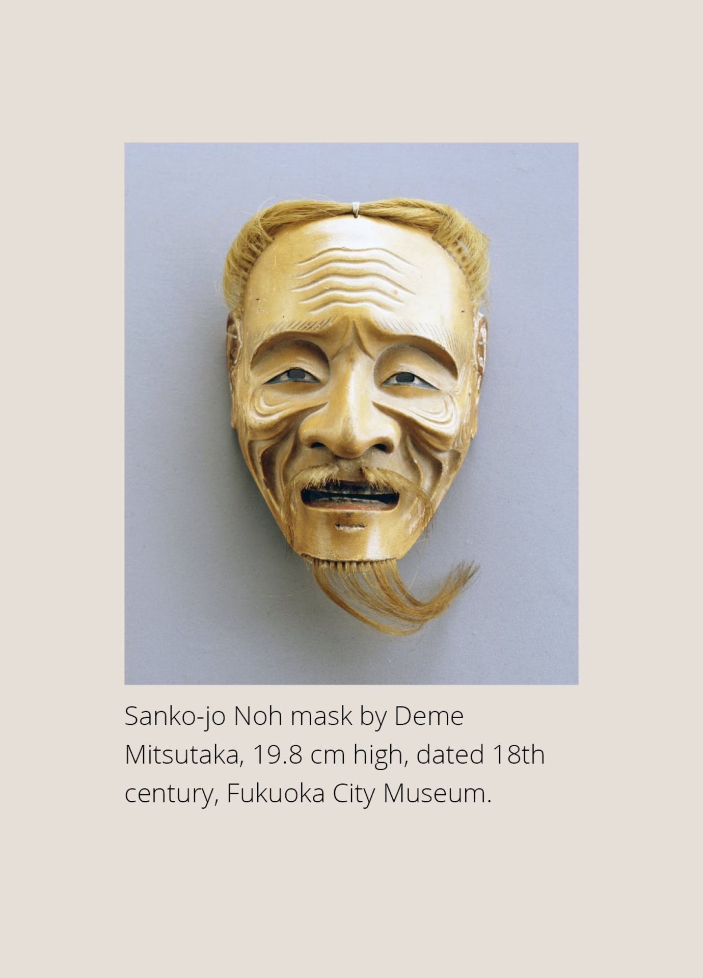 AN IVORY MASK NETSUKE DEPICTING OF AN OLD MAN (JO), ATTRIBUTED TO MITSUYUKI - Image 8 of 12