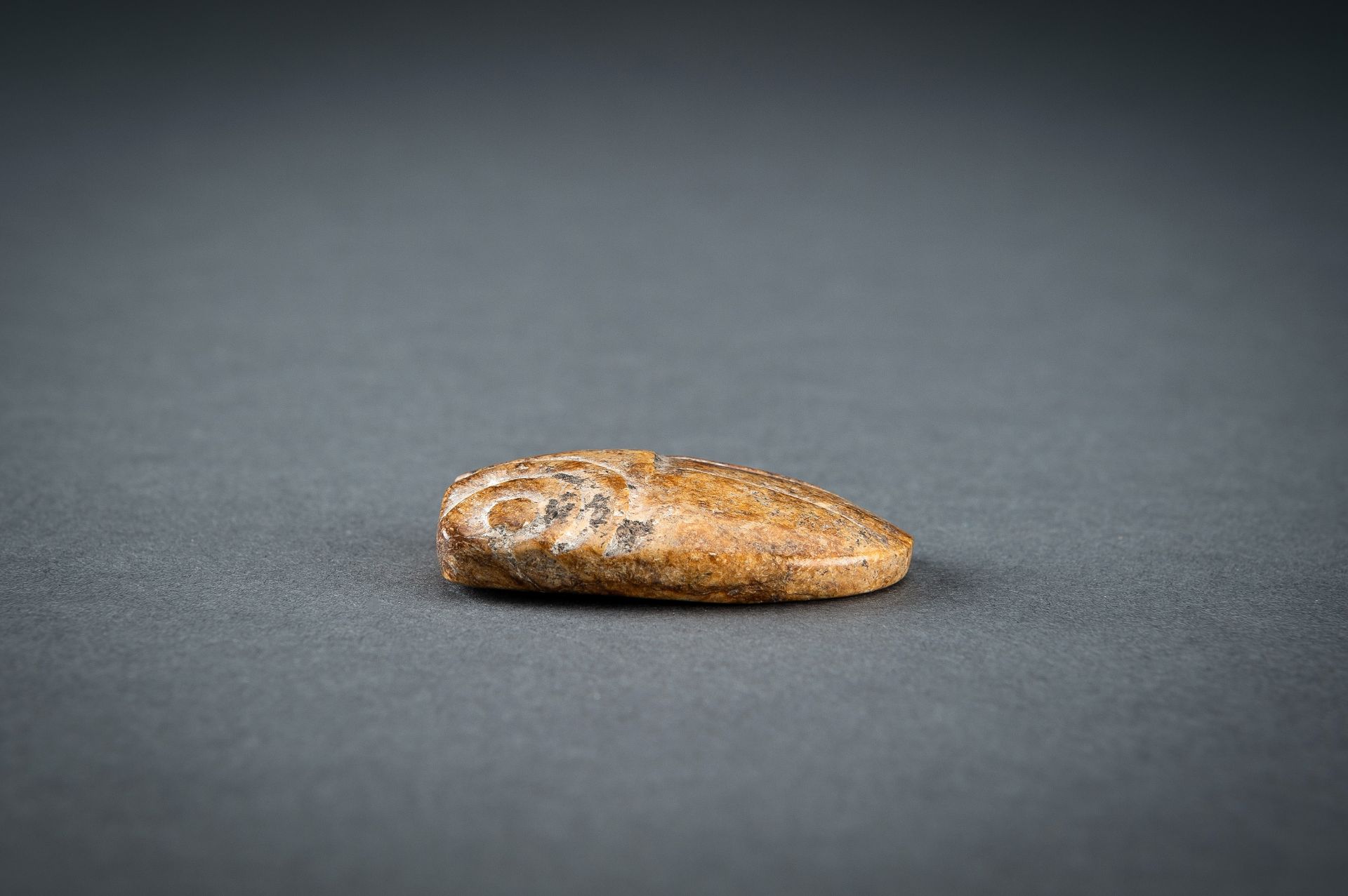 AN ARCHAISTIC AMBER JADE PENDANT OF A CICADA, QING DYNASTY OR EARLIER - Image 8 of 17