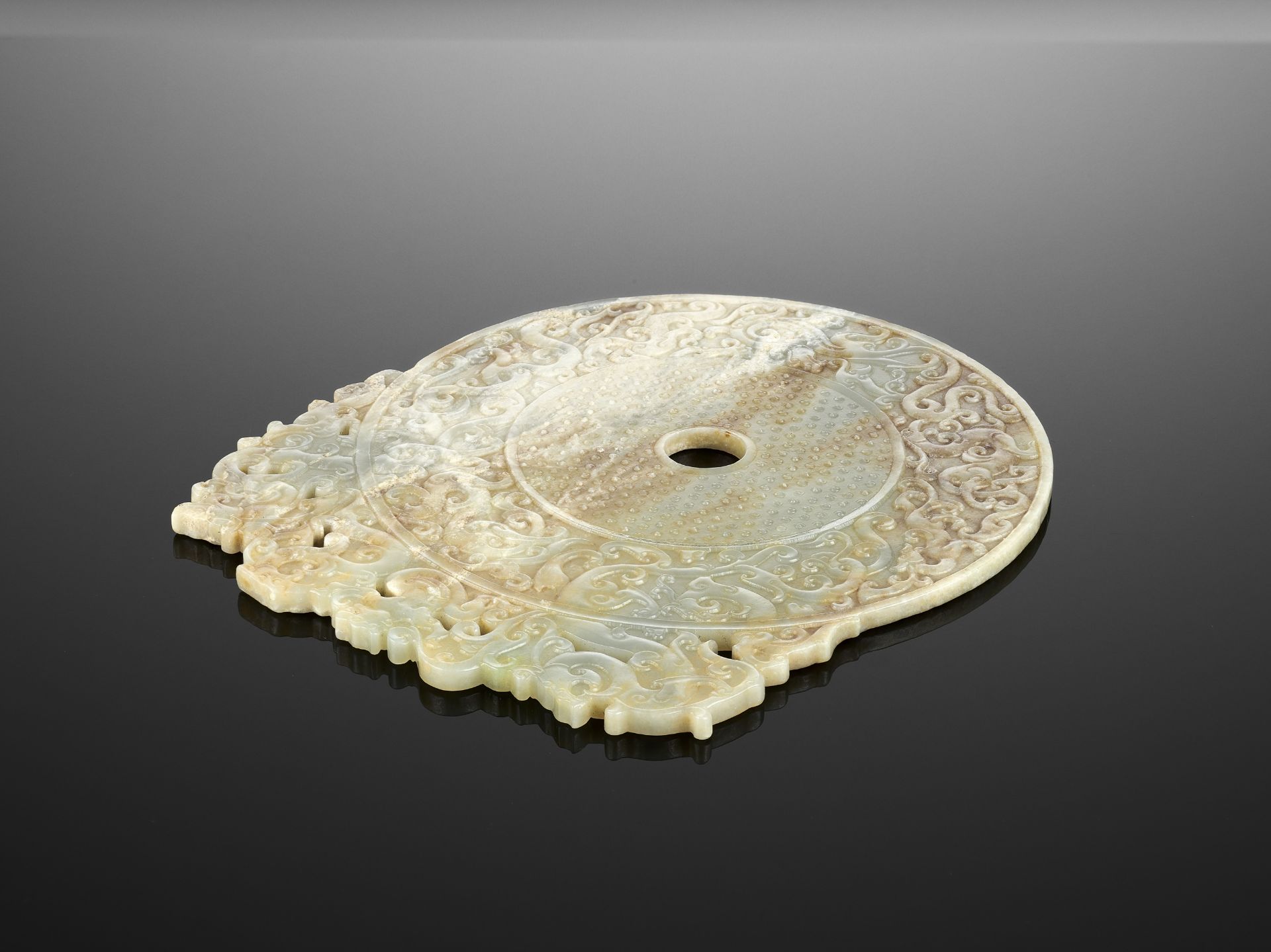 AN ARCHAISTIC BI DISC WITH PHOENIXES AND CHILONG - Image 20 of 21