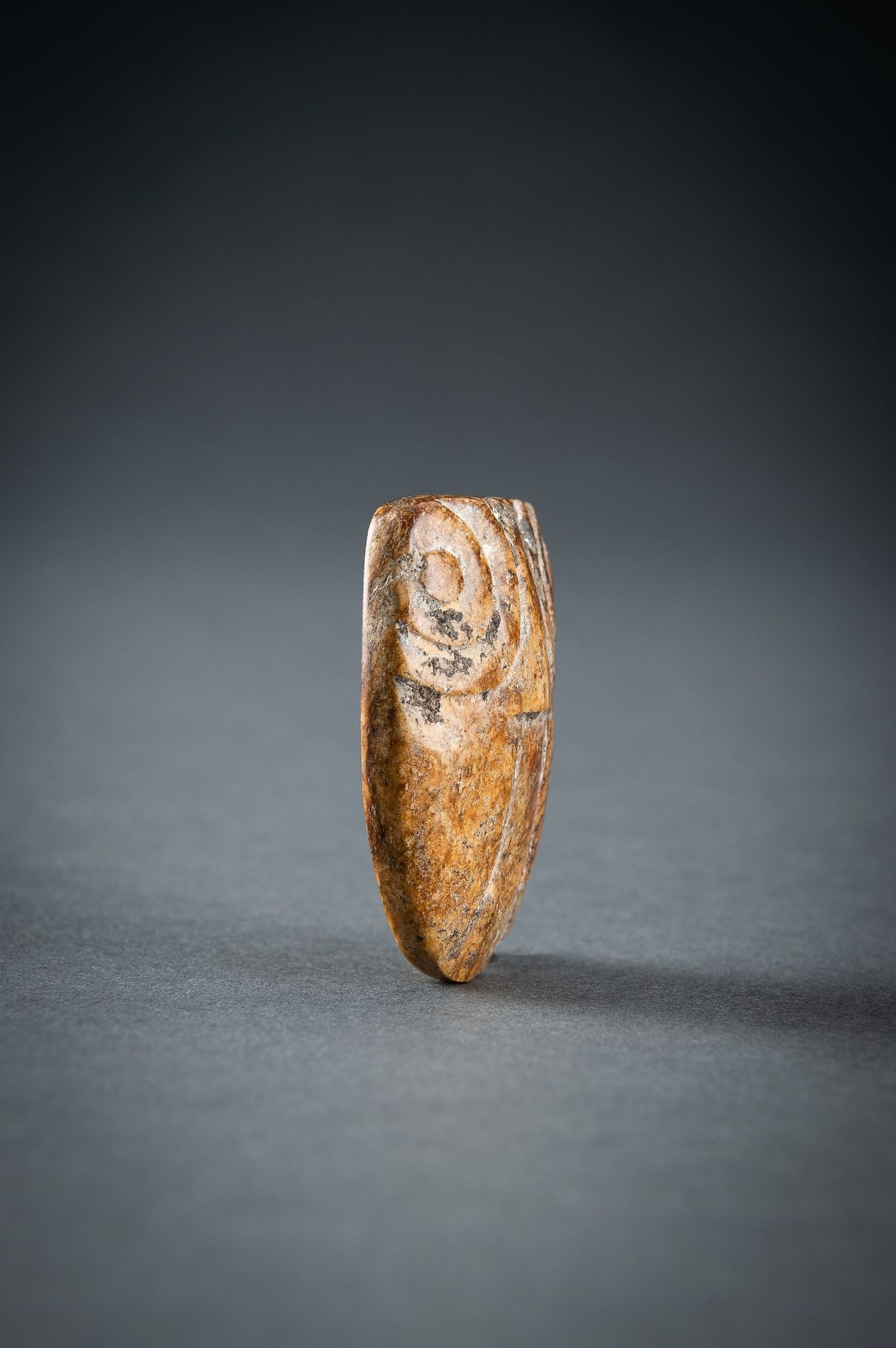 AN ARCHAISTIC AMBER JADE PENDANT OF A CICADA, QING DYNASTY OR EARLIER - Image 5 of 17