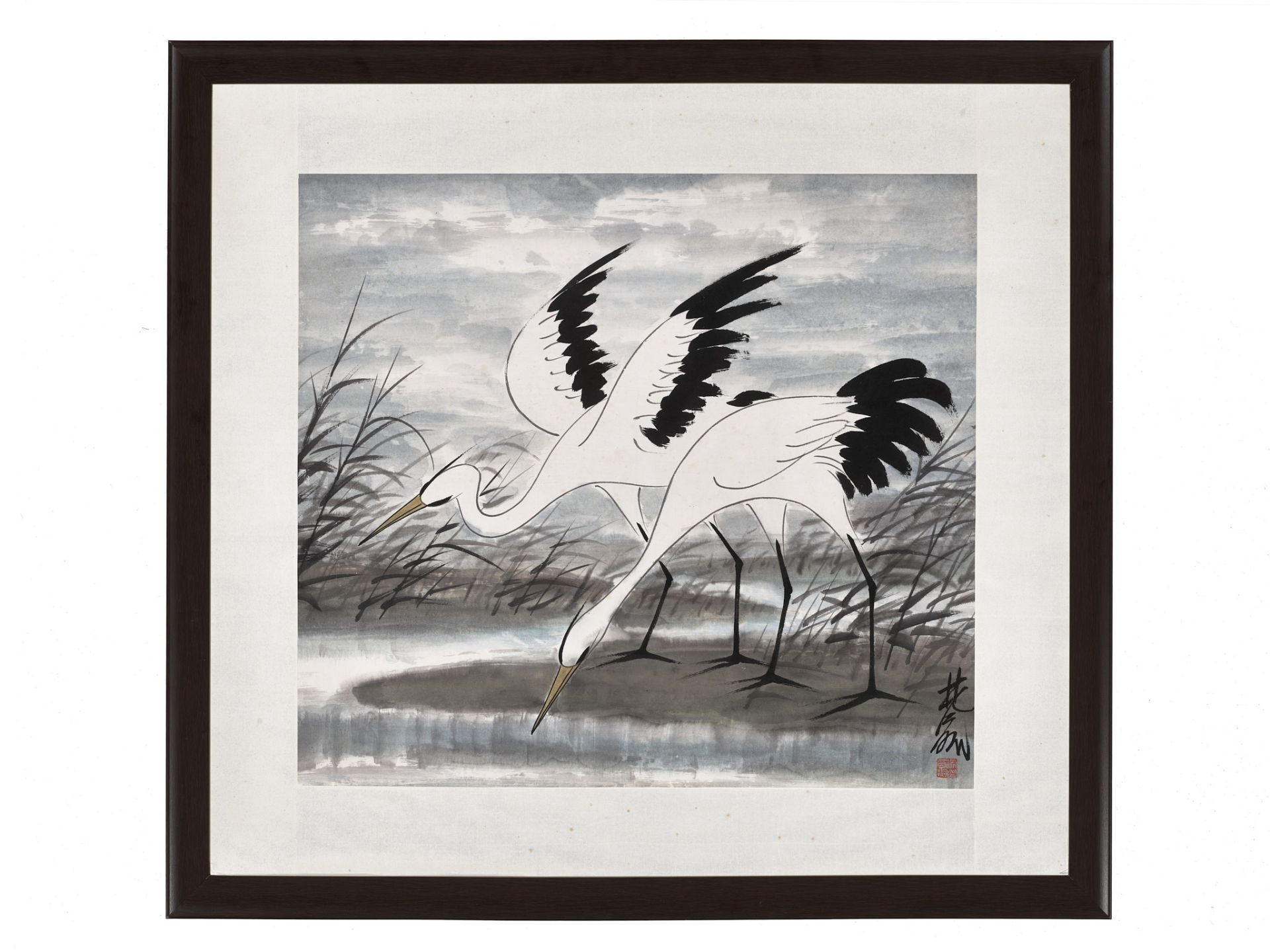 PAIR OF HERONS', BY LIN FENGMIAN (1900-1991) - Image 10 of 12