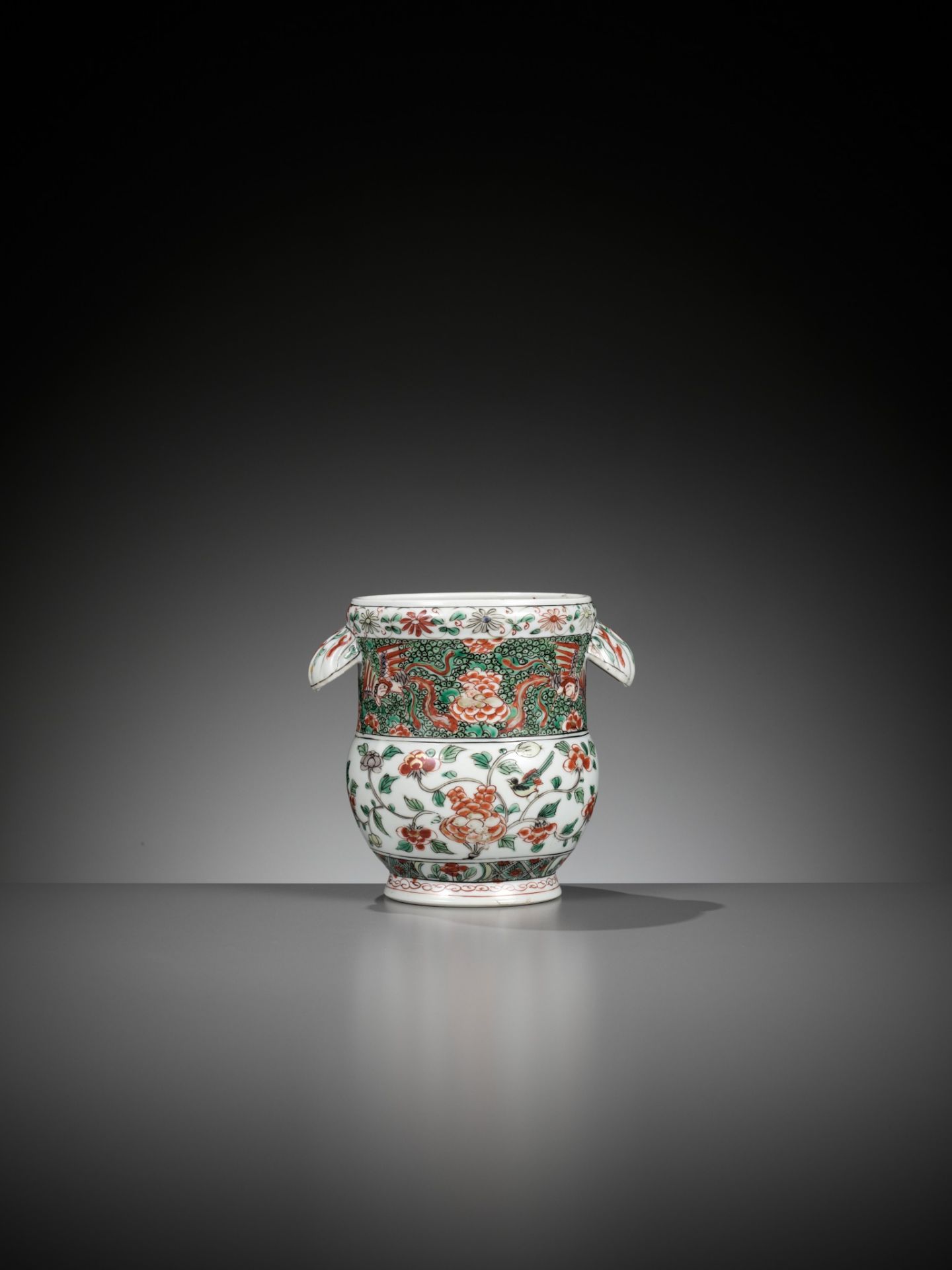 A FAMILLE VERTE 'PHOENIX' PORCELAIN WINE COOLER, KANGXI PERIOD - Bild 5 aus 12