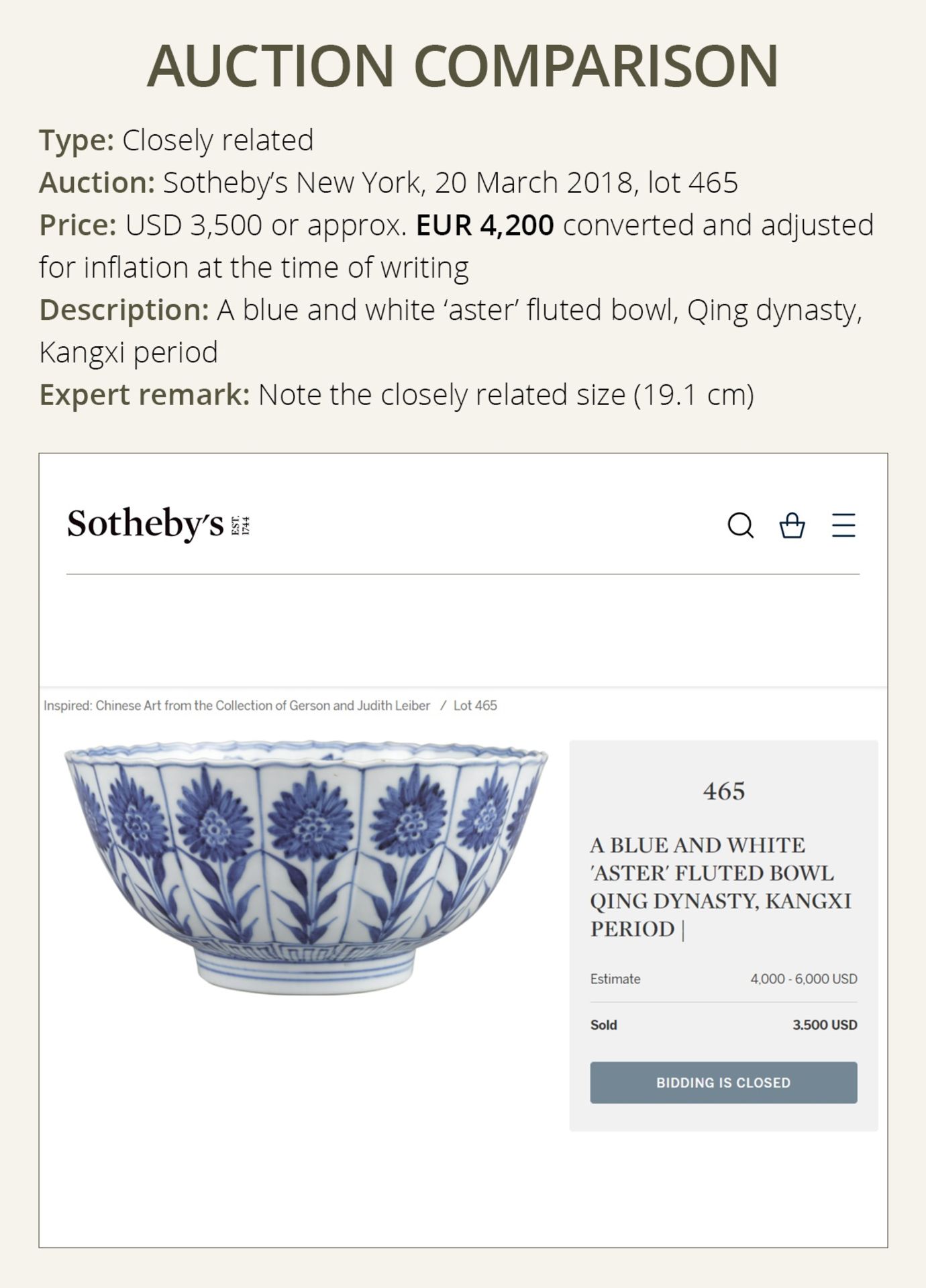 A BLUE AND WHITE 'ASTER' BOWL, KANGXI PERIOD - Image 5 of 10