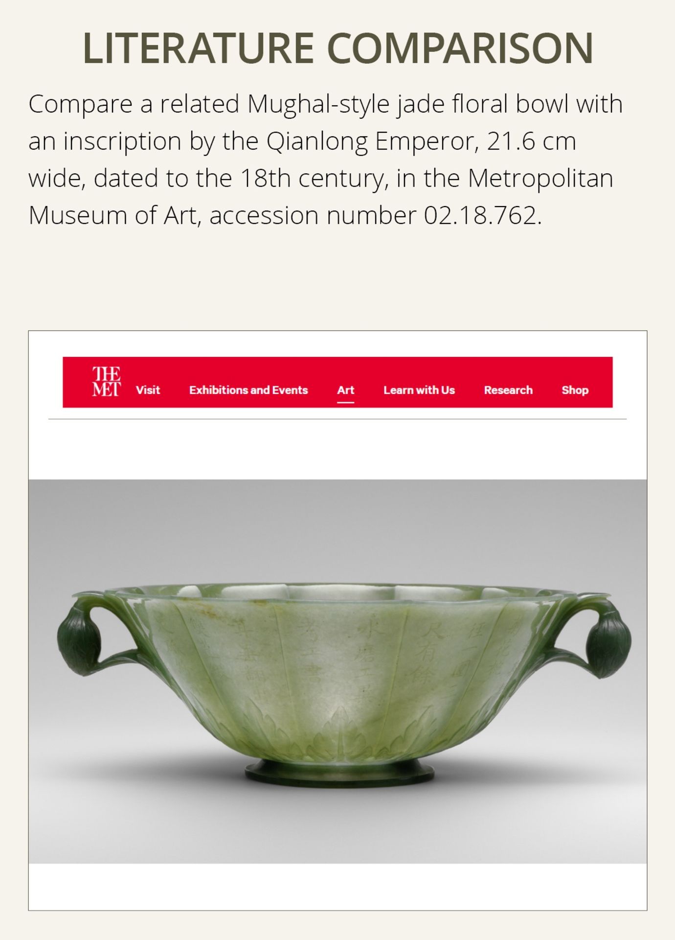 A WHITE JADE MUGHAL-STYLE LOBED BOWL, 18TH CENTURY - Image 5 of 10