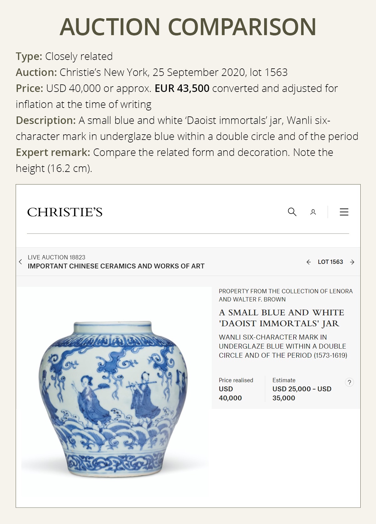 A BLUE AND WHITE 'SCHOLARS AND BOYS' JAR, GUAN, WANLI MARK AND PERIOD - Image 5 of 15