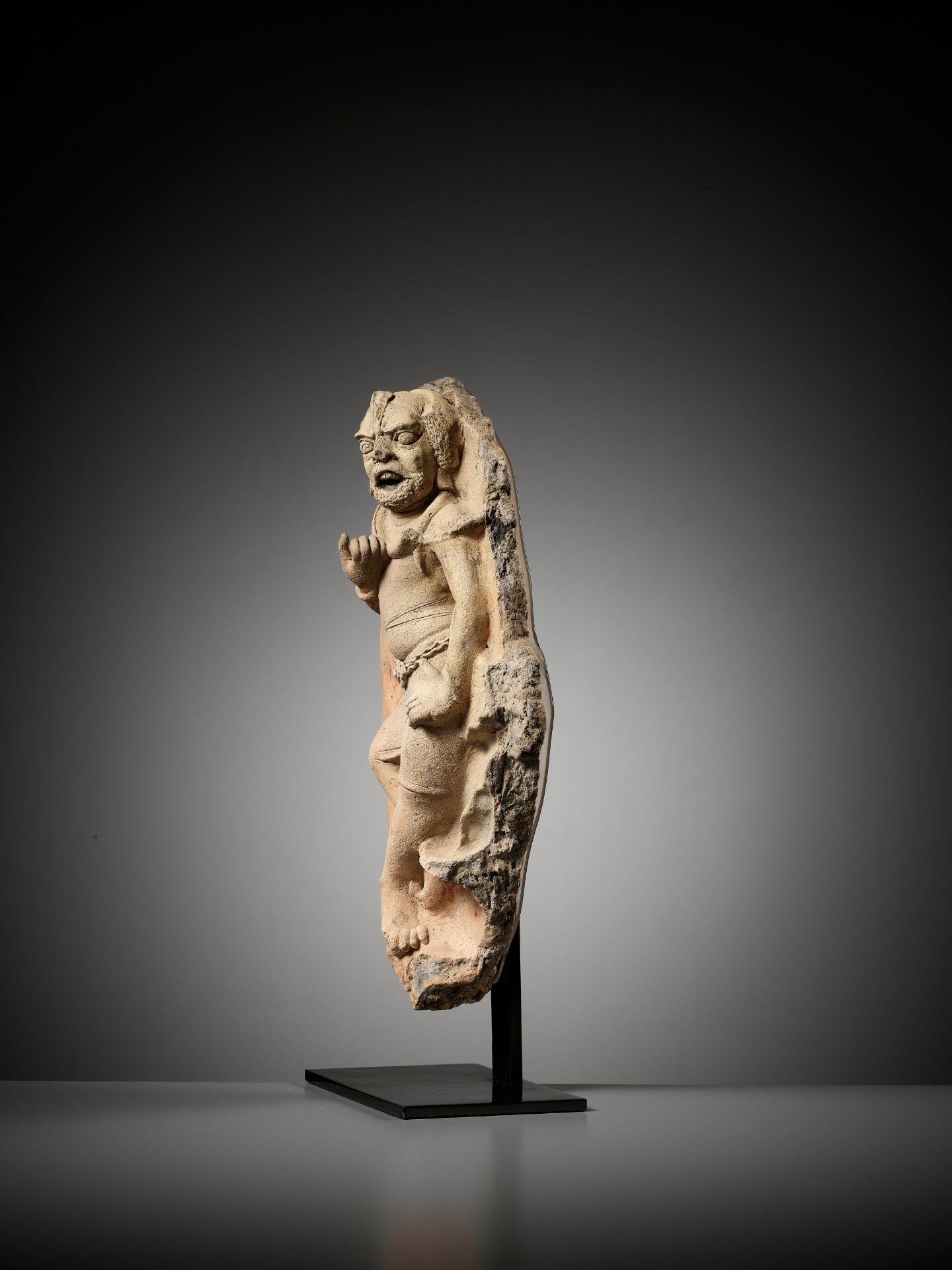 A RARE TERRACOTTA RELIEF DEPICTING AN ASURA, GUPTA PERIOD - Image 8 of 14