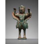 A KHMER BRONZE FIGURE OF GARUDA, ANGKOR PERIOD