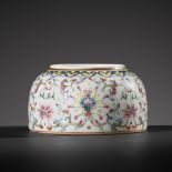 A FAMILLE ROSE WATER POT, JIAQING MARK AND PERIOD