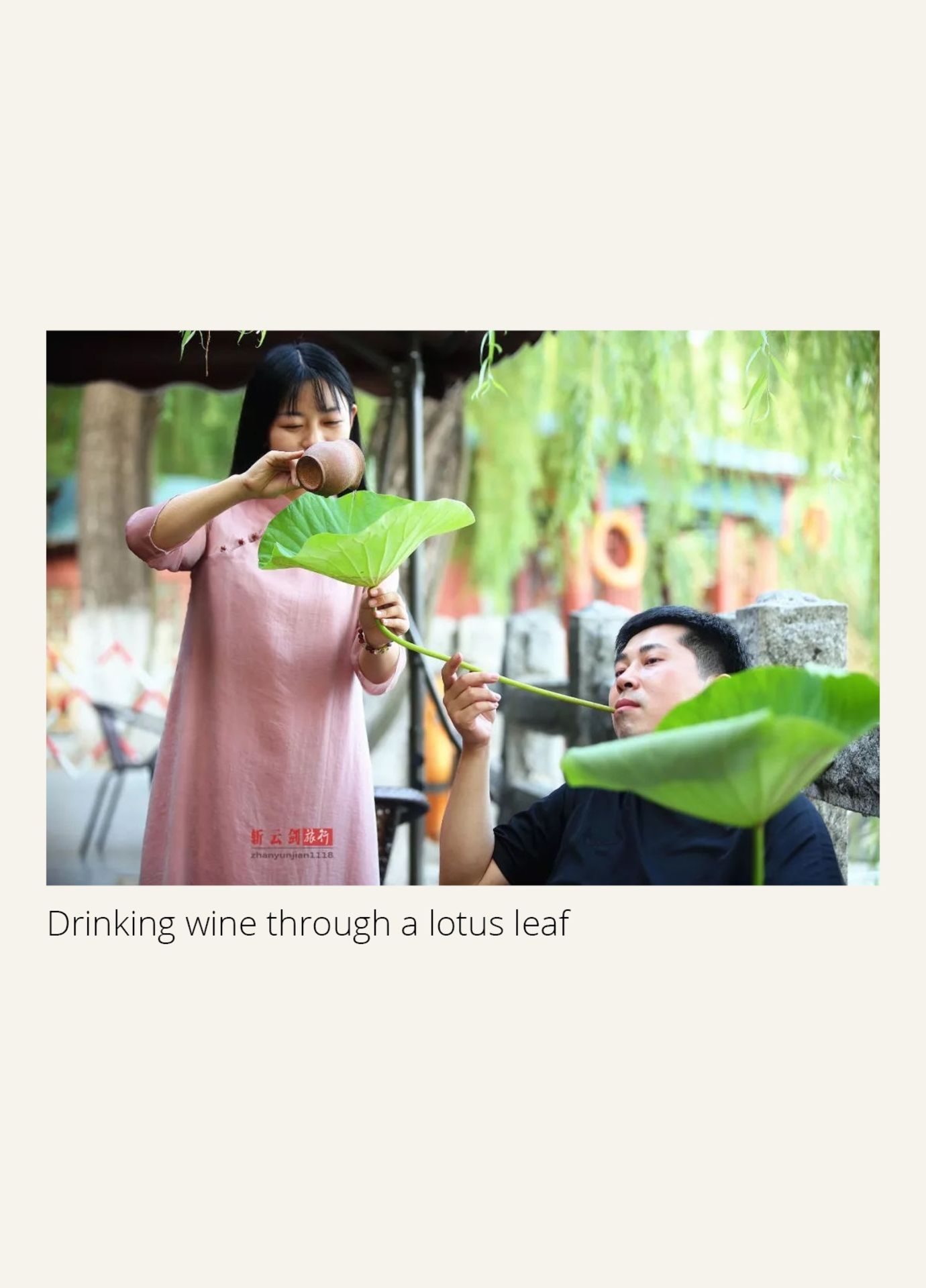DRINKING WINE THROUGH A LOTUS LEAF', QING DYNASTY - Image 4 of 7