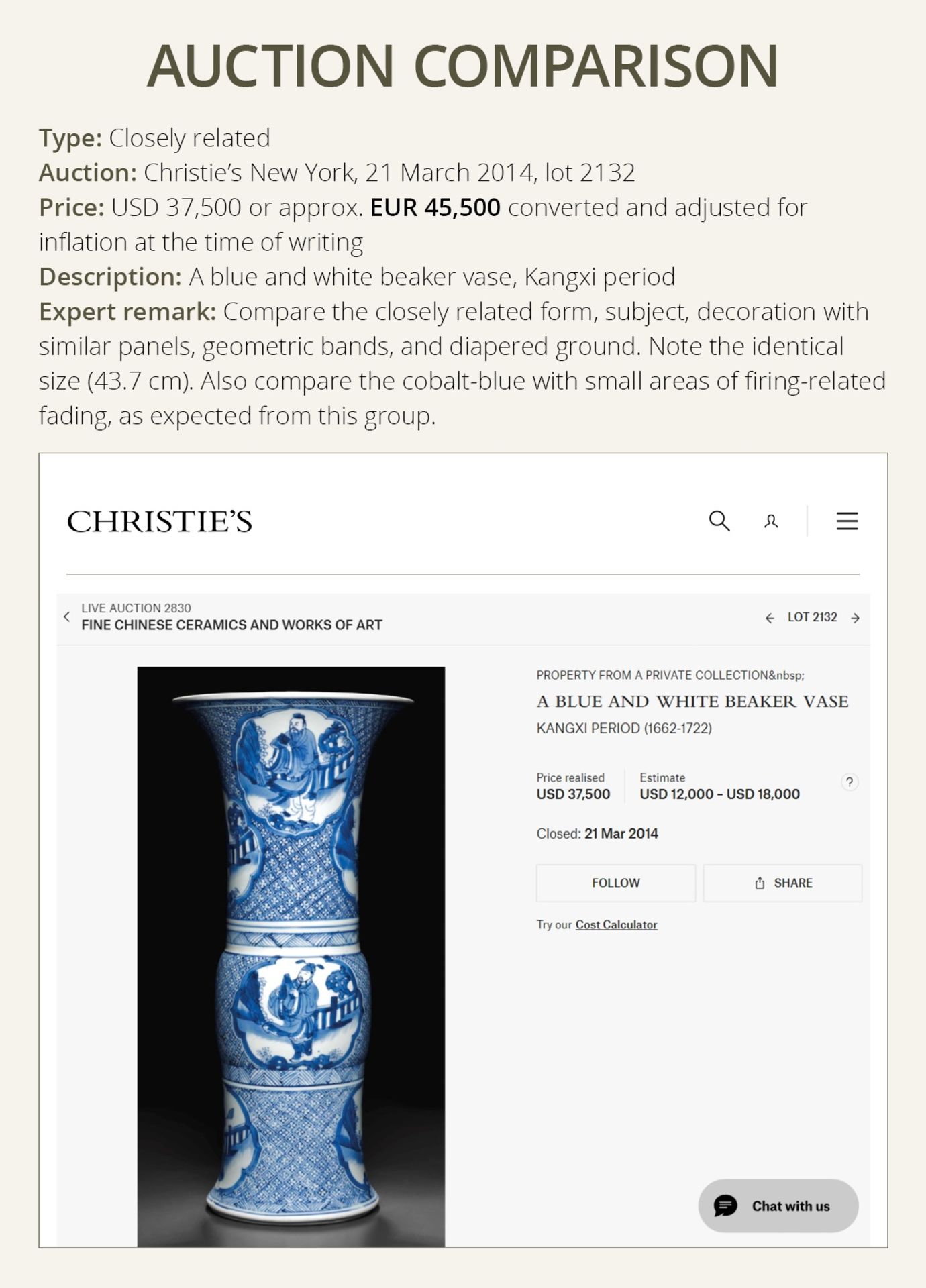 A RARE BLUE AND WHITE 'EIGHT IMMORTALS' BEAKER VASE, GU, KANGXI PERIOD - Bild 4 aus 19