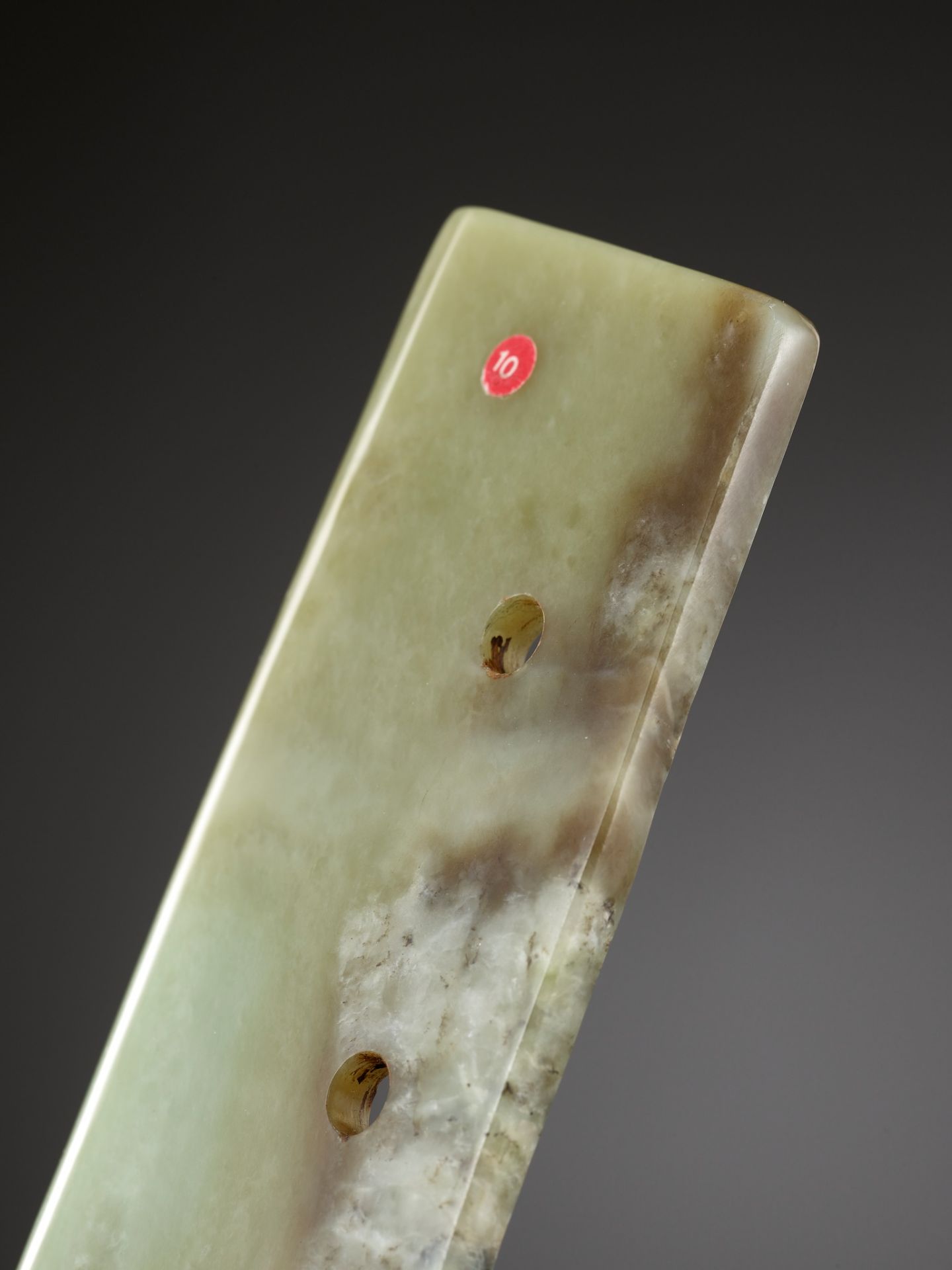 A GREEN JADE CEREMONIAL BLADE, NEOLITHIC PERIOD - Image 6 of 6